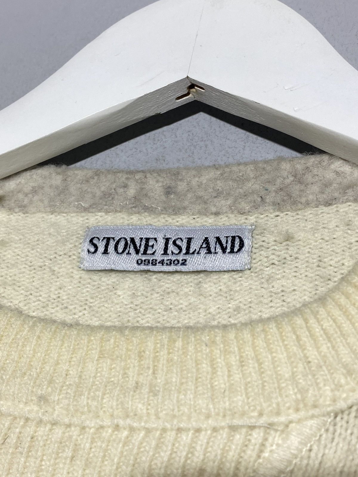 Stone Island Vintage Stone Island Wool Creamy Sweater Rare Item Size US S / EU 44-46 / 1 - 9 Thumbnail