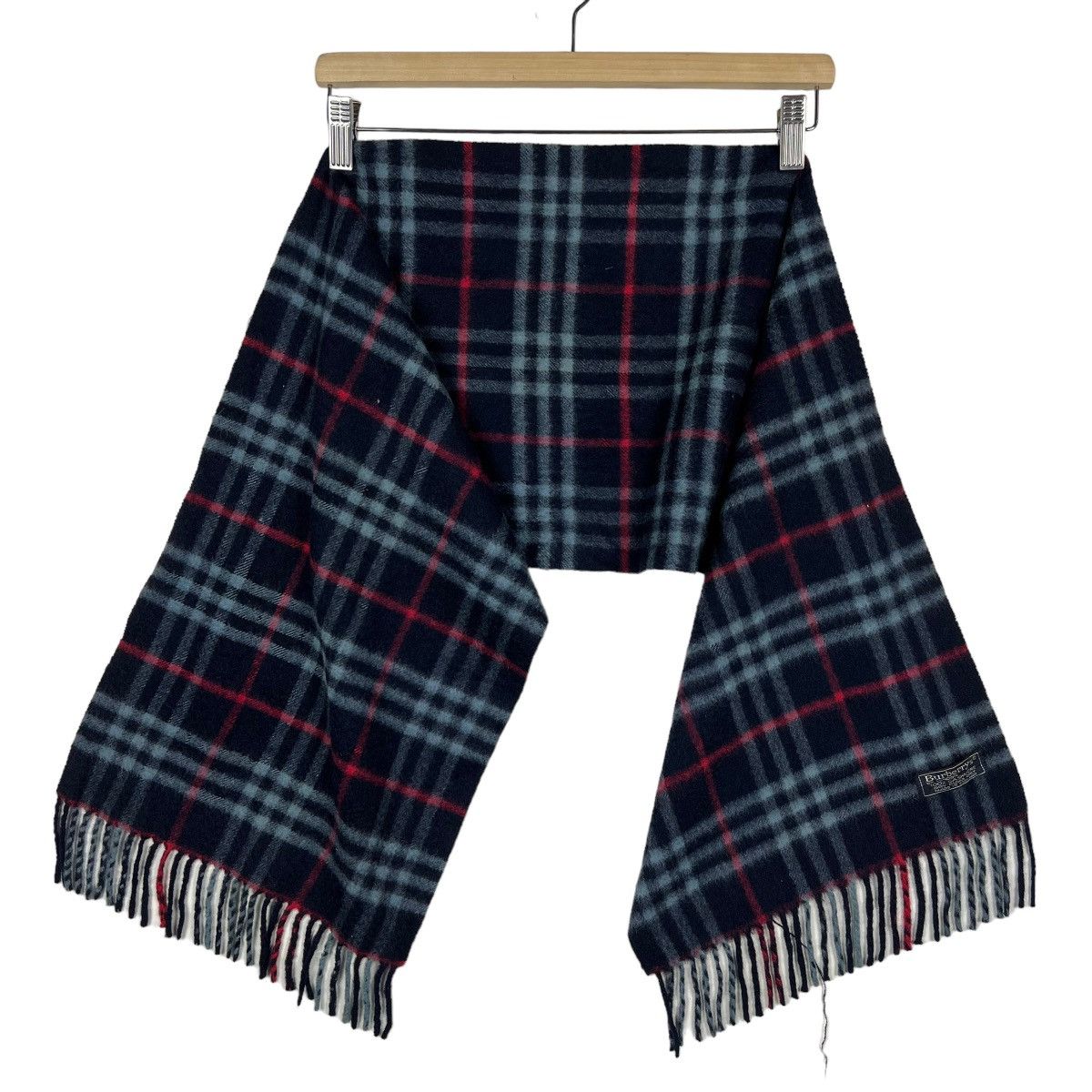 Burberry 🔥 BURBERRY BLUE NOVA CHECK SCARVES CASHMERE MADE IN ENGLAND Size ONE SIZE - 4 Thumbnail