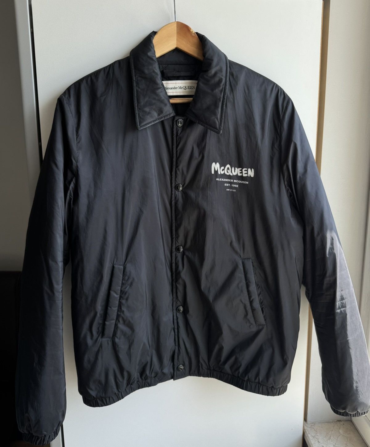 Alexander McQueen Alexander McQueen Graffiti Logo Blouson Jacket Black Size US M / EU 48-50 / 2 - 1 Thumbnail