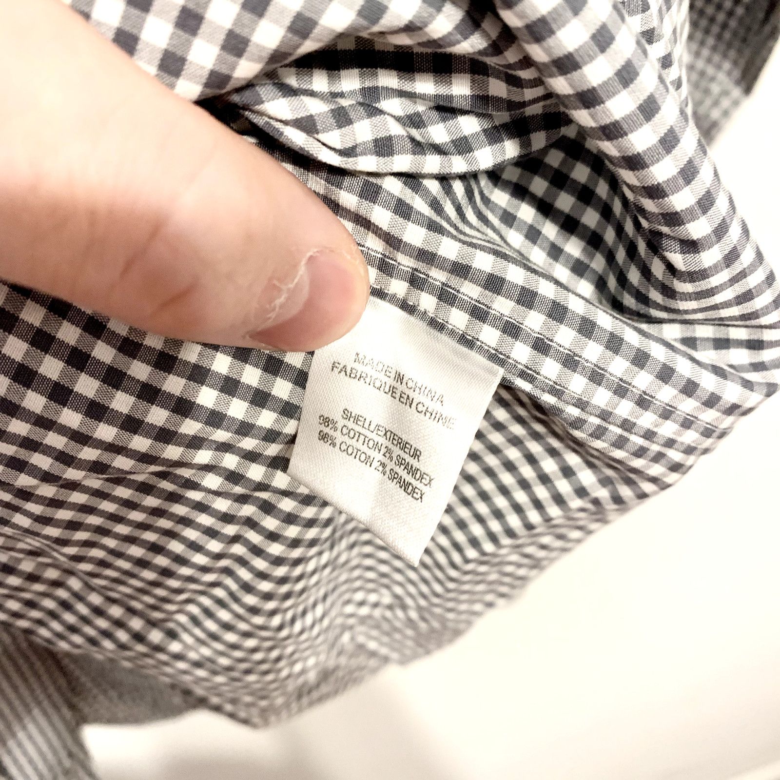 Theory Theory Button Up Size 16.5 Grey Plaid Long Sleeve Collared Size US M / EU 48-50 / 2 - 3 Thumbnail