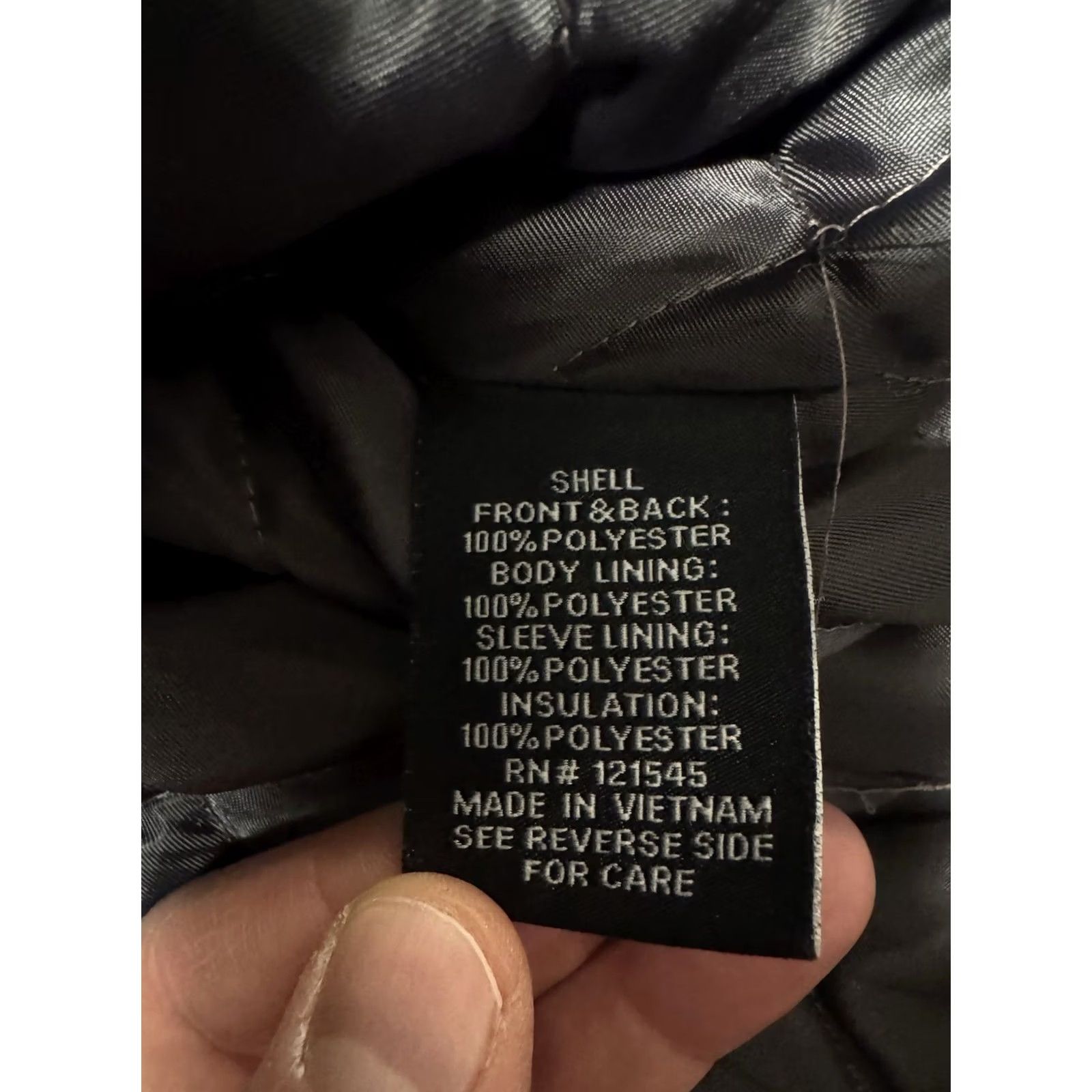 London Fog London Fog Coat Bomber Jacket Men Black L Full Zip Quilted Pockets Polyester Size US L / EU 52-54 / 3 - 6 Thumbnail