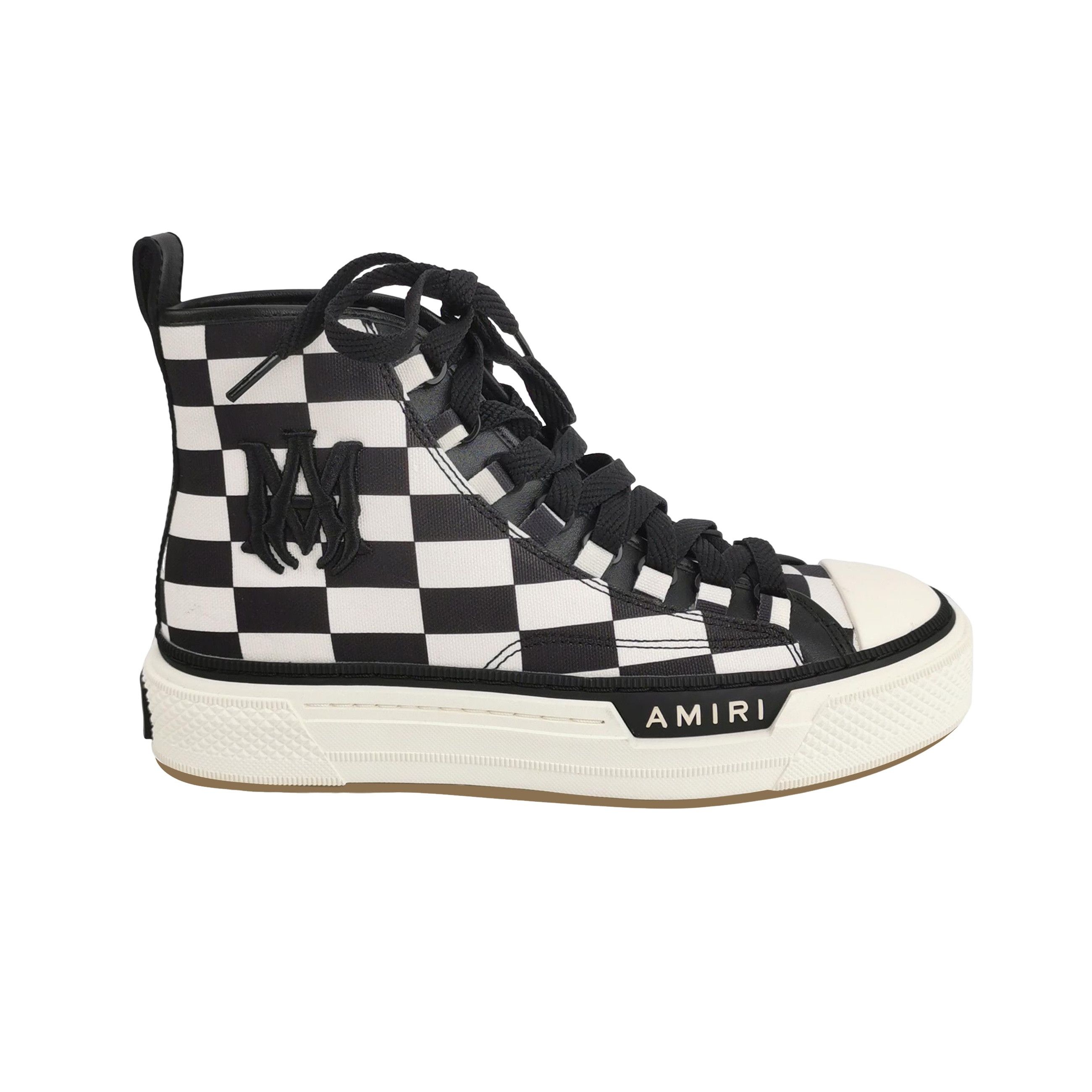 Amiri Amiri Checkered Canvas Hi-Top Sneakers 40 Size US 7 / EU 40 - 1 Thumbnail