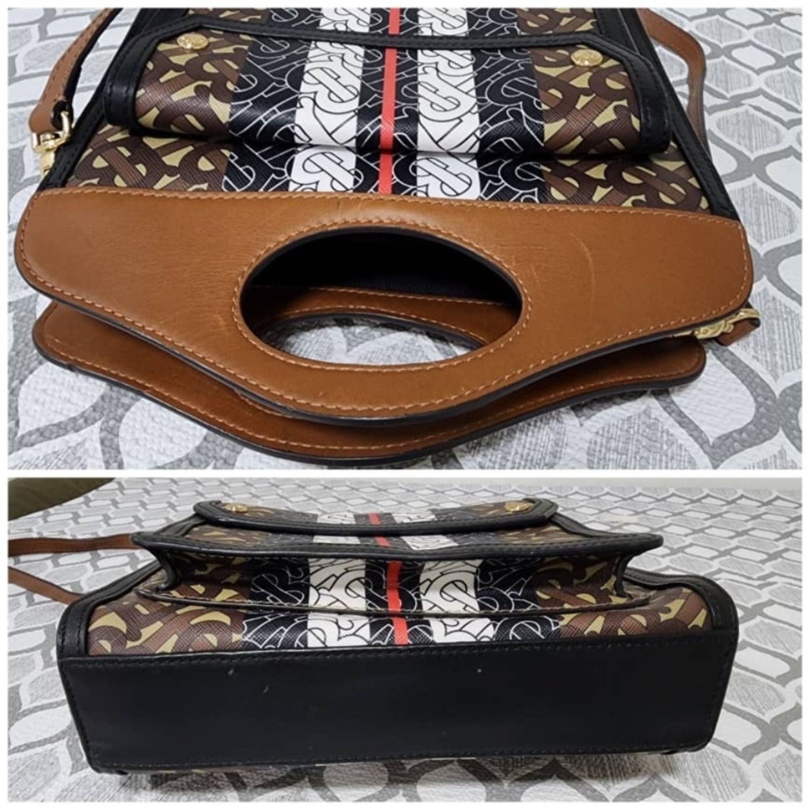 Burberry BURBERRY Pocket Mini Monogram Stripe E-Canvas Shoulder Bag B Size ONE SIZE - 10 Thumbnail