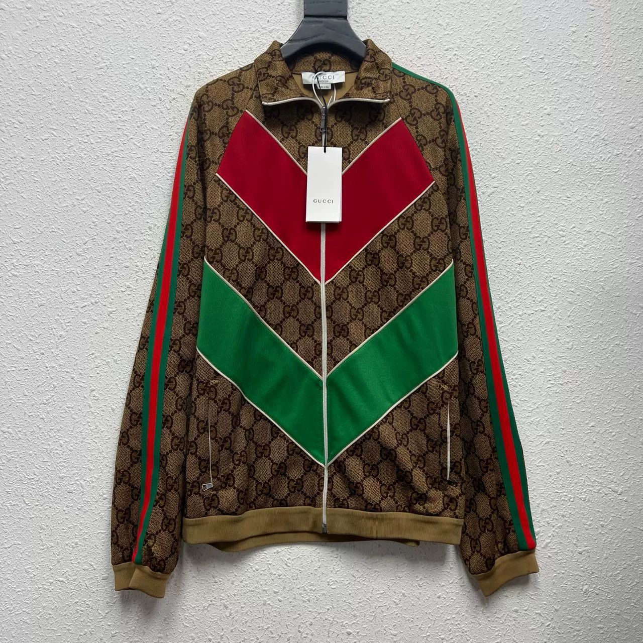Gucci Gucci GG Monogram Chevron Track Jacket XL Size US XL / EU 56 / 4 - 1 Thumbnail