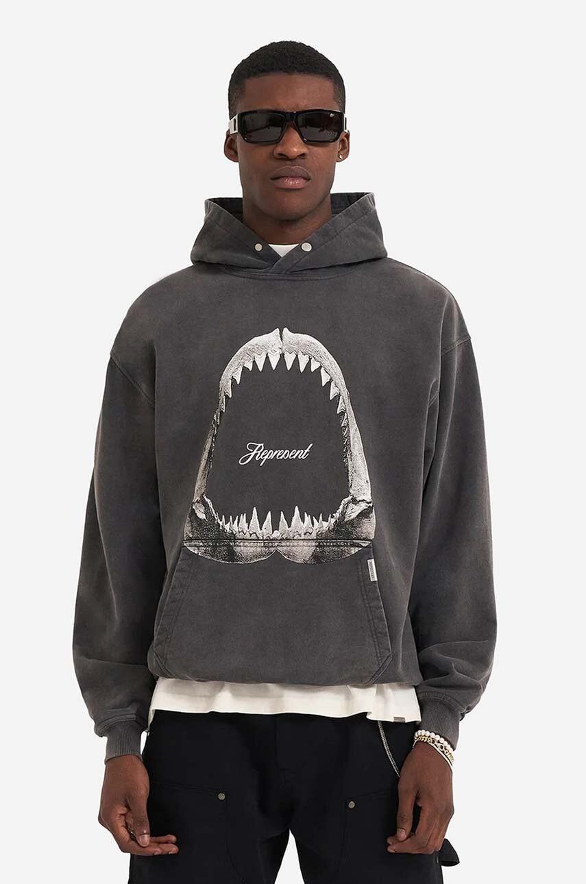 Represent Clo. Represent Shark Jaws Print Hoodie Rare Hype Streetwear Y2K Size US S / EU 44-46 / 1 - 2 Thumbnail