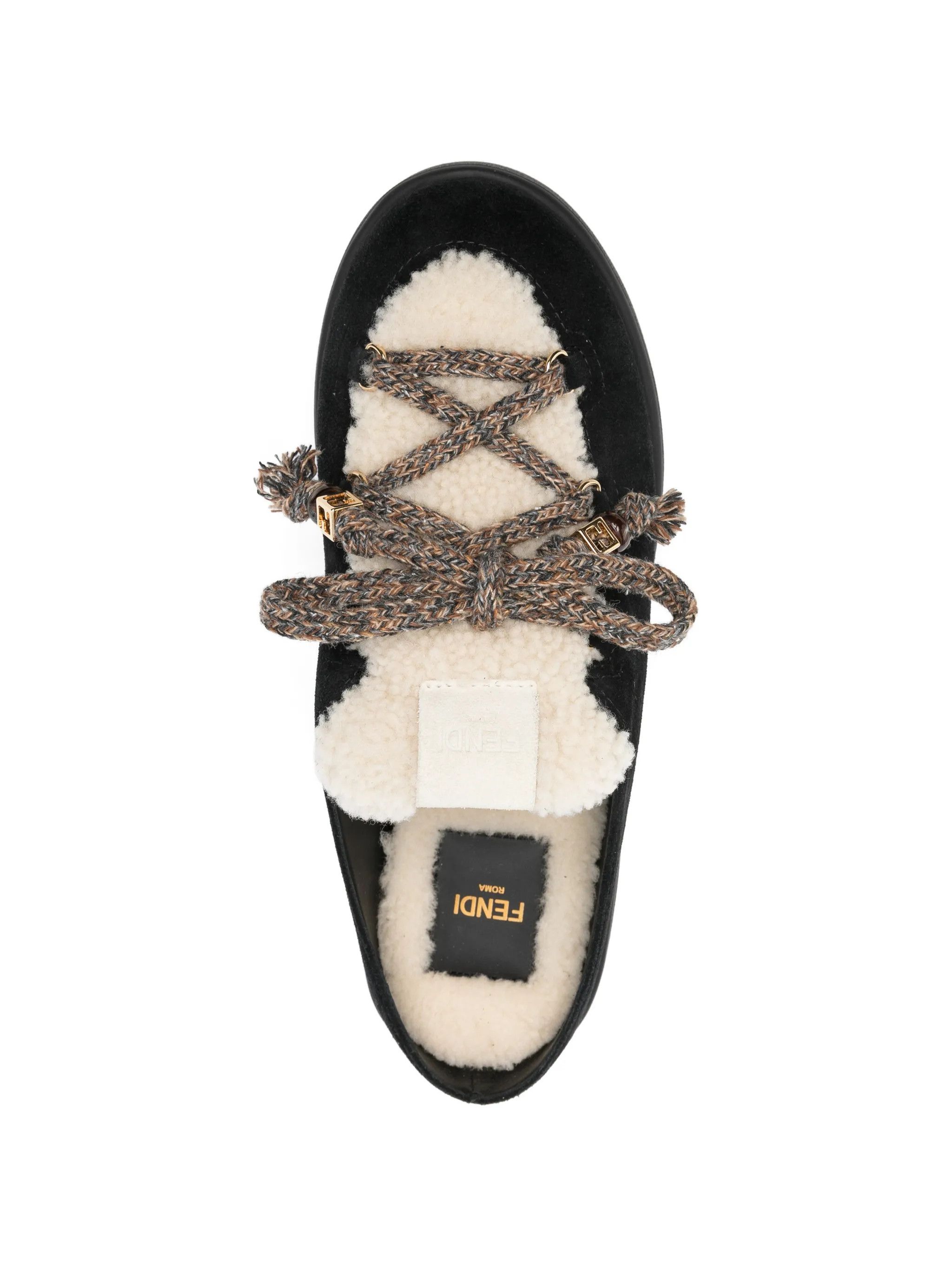 Fendi os11x0526 Après Chic Mules in Black/Beige Size US 7 / IT 37 - 4 Thumbnail