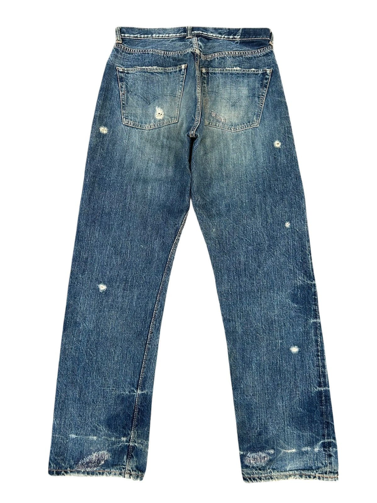 Kapital Vintage Japanese Brand Selvedge Distressed Repair Denim Jean Size US 33 - 7 Thumbnail