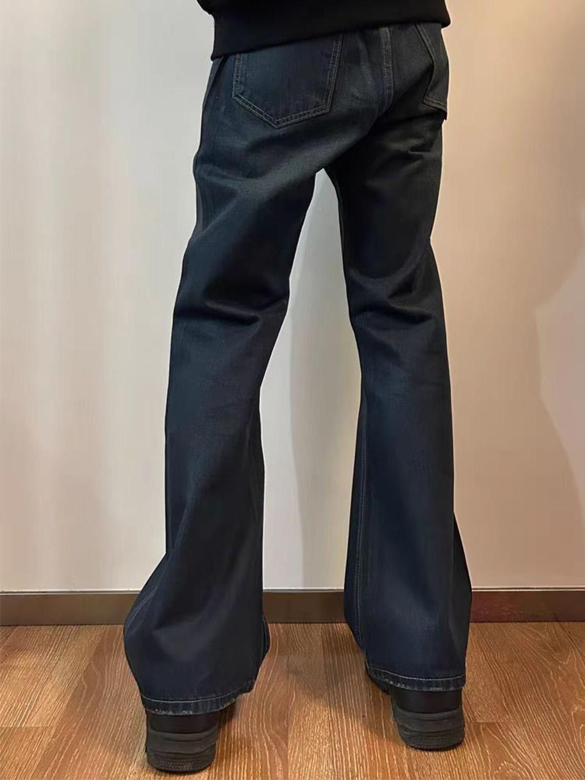 Other Vintage Fade Wax Coated Flare Jeans, Wide Leg Jeans Size US 32 / EU 48 - 4 Thumbnail
