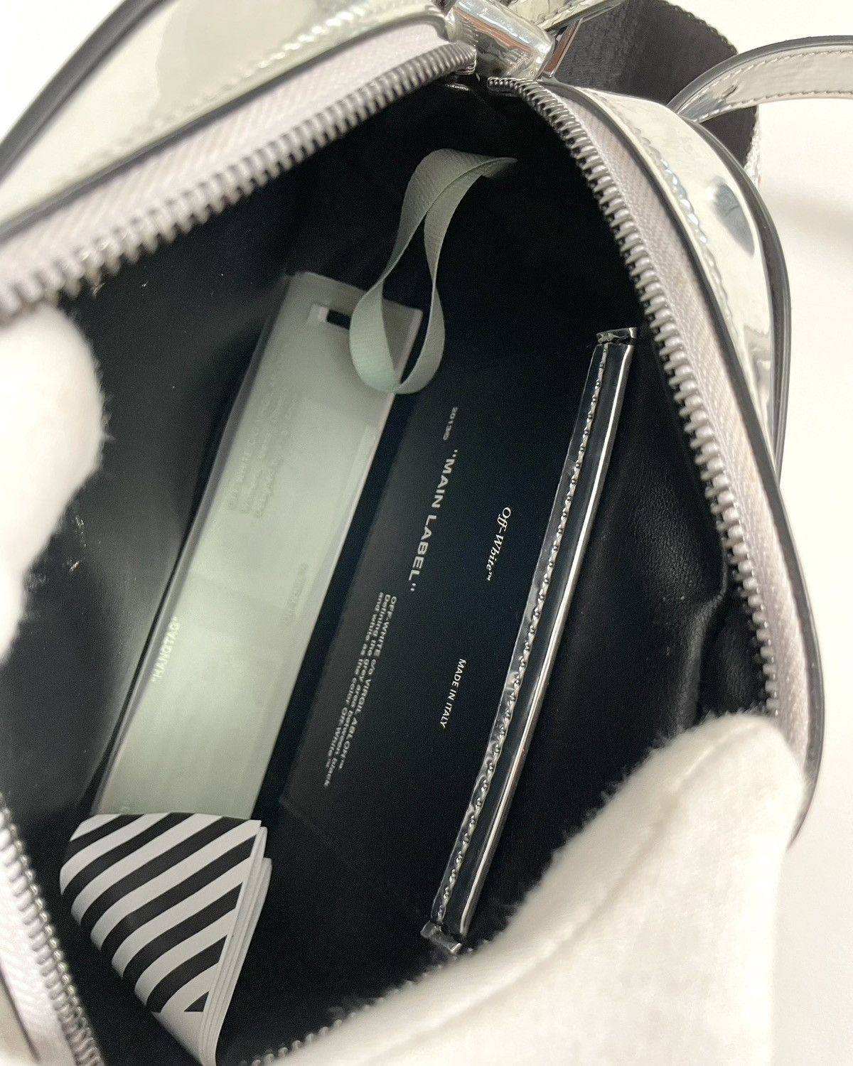 Off-White OFF-WHITE FW 18 Silver Mirror Camera Bag Size ONE SIZE - 8 Thumbnail