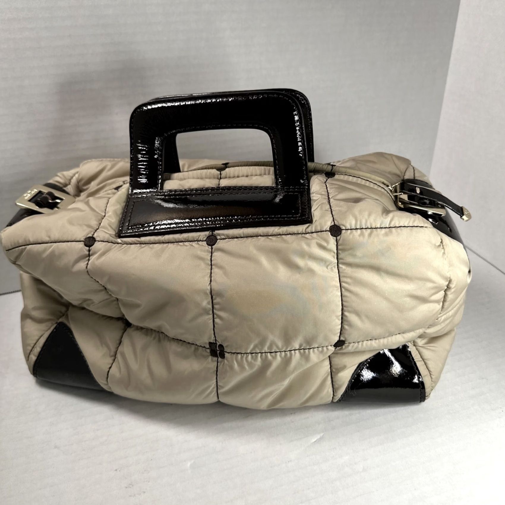 Vintage kate spade new york Alpine Beige Nylon Quilted Bag NO SHOULDER STRAP Large Women bag, Quilted, Nylon, Beige, Kate Spade, Bag, Vintage N/A Size ONE SIZE - 4 Thumbnail
