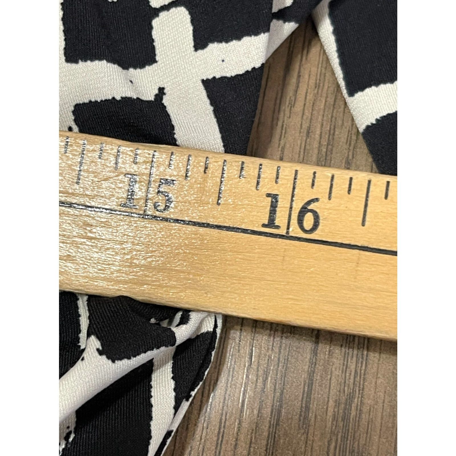 Vintage S.L. Fashions Dress Women Size 12 A-Line Long Sleeve Black White Knee Length Casual Vintage No Size XL / US 12-14 / IT 48-50 - 3 Thumbnail