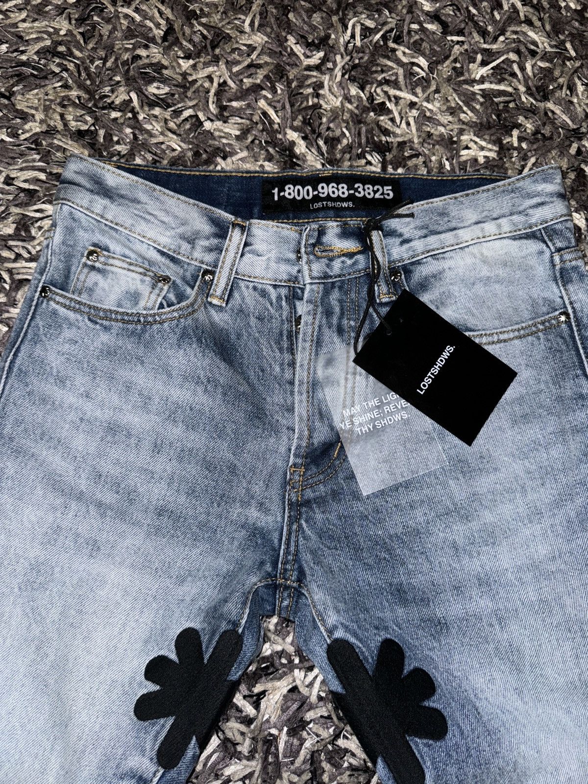 LOSTSHDWS LOSTSHDWS SUN LOGO DENIM PANTS | Grailed