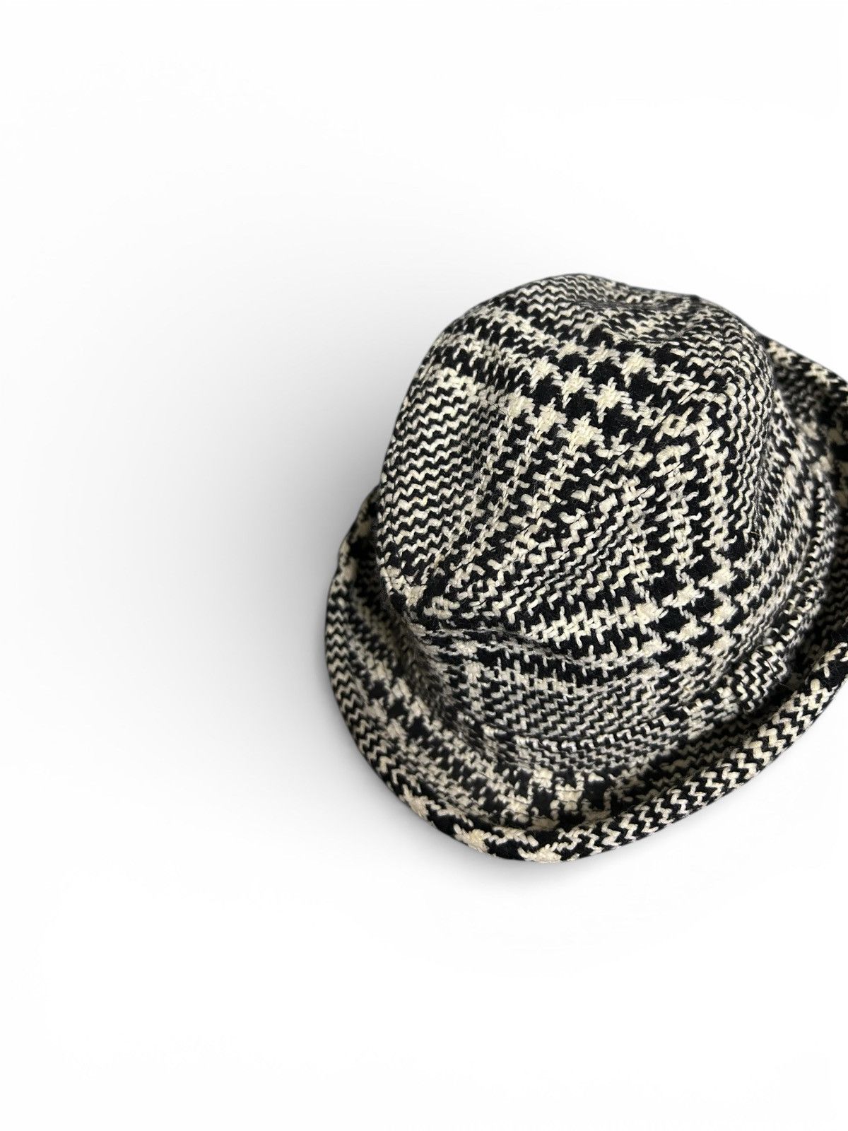 Vintage New York Hat Co. Wool Blend Houndstooth Pork Pie Hat Size ONE SIZE - 5 Thumbnail