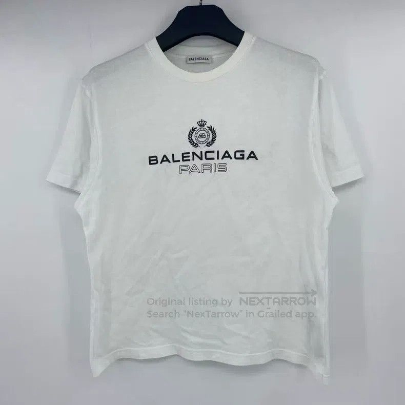 Balenciaga Balenciaga Crown and wheat letter short-sleeve Size US S / EU 44-46 / 1 - 1 Thumbnail