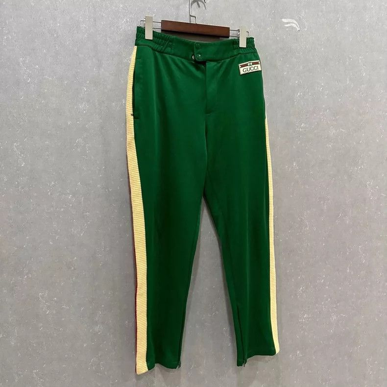 Gucci Gucci SizeM Green knitted striped trousers Size US 31 - 3 Thumbnail