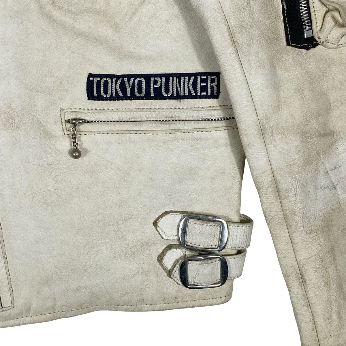 Japanese Brand Vintage Jimsinn Tokyo Punker Leather Jacket Size US S / EU 44-46 / 1 - 3 Thumbnail