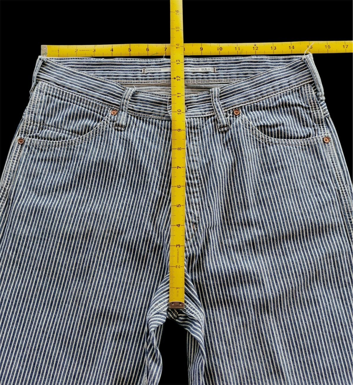 OMNIGOD Omnigod Japan Hickory Tapered Denim Ankle Jeans Size US 30 / EU 46 - 12 Thumbnail