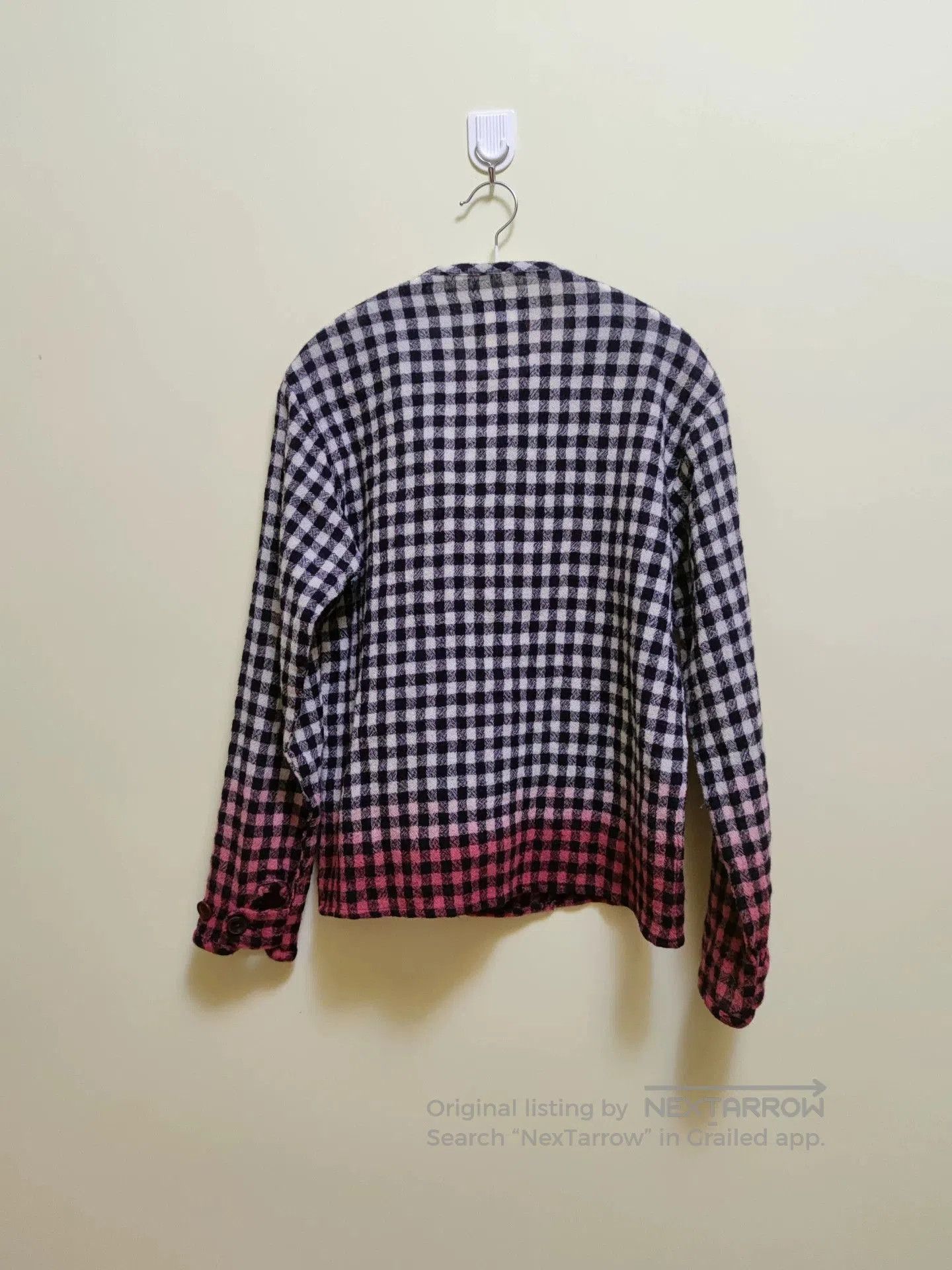 KLASICA Artisan Plaid Knit Sweater with Unique Buttons. Size M / US 6-8 / IT 42-44 - 3 Thumbnail