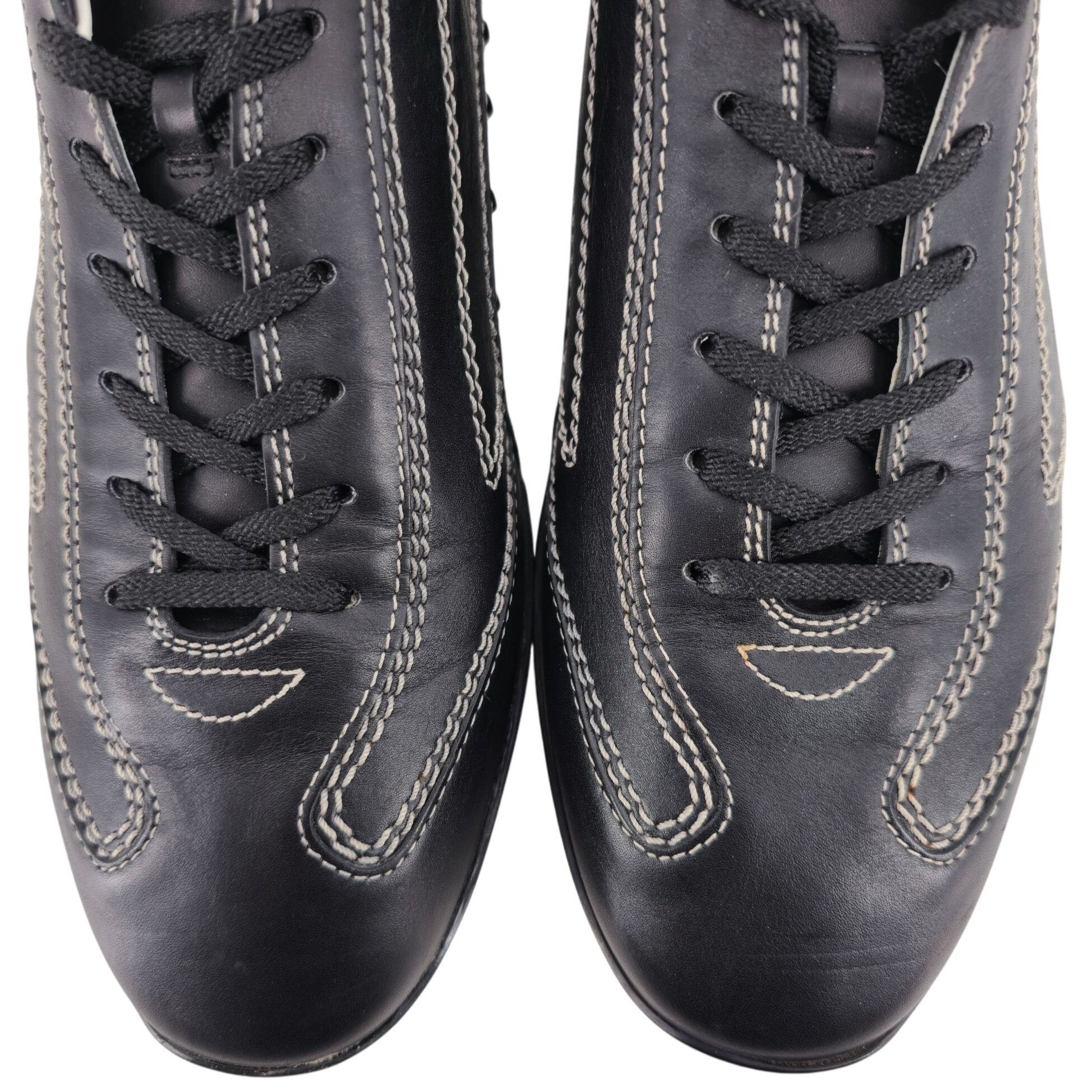 Tod's Tod's Italy Leather Lace-up Driving Sneakers Men's 8 Black Size US 8 / EU 41 - 2 Thumbnail