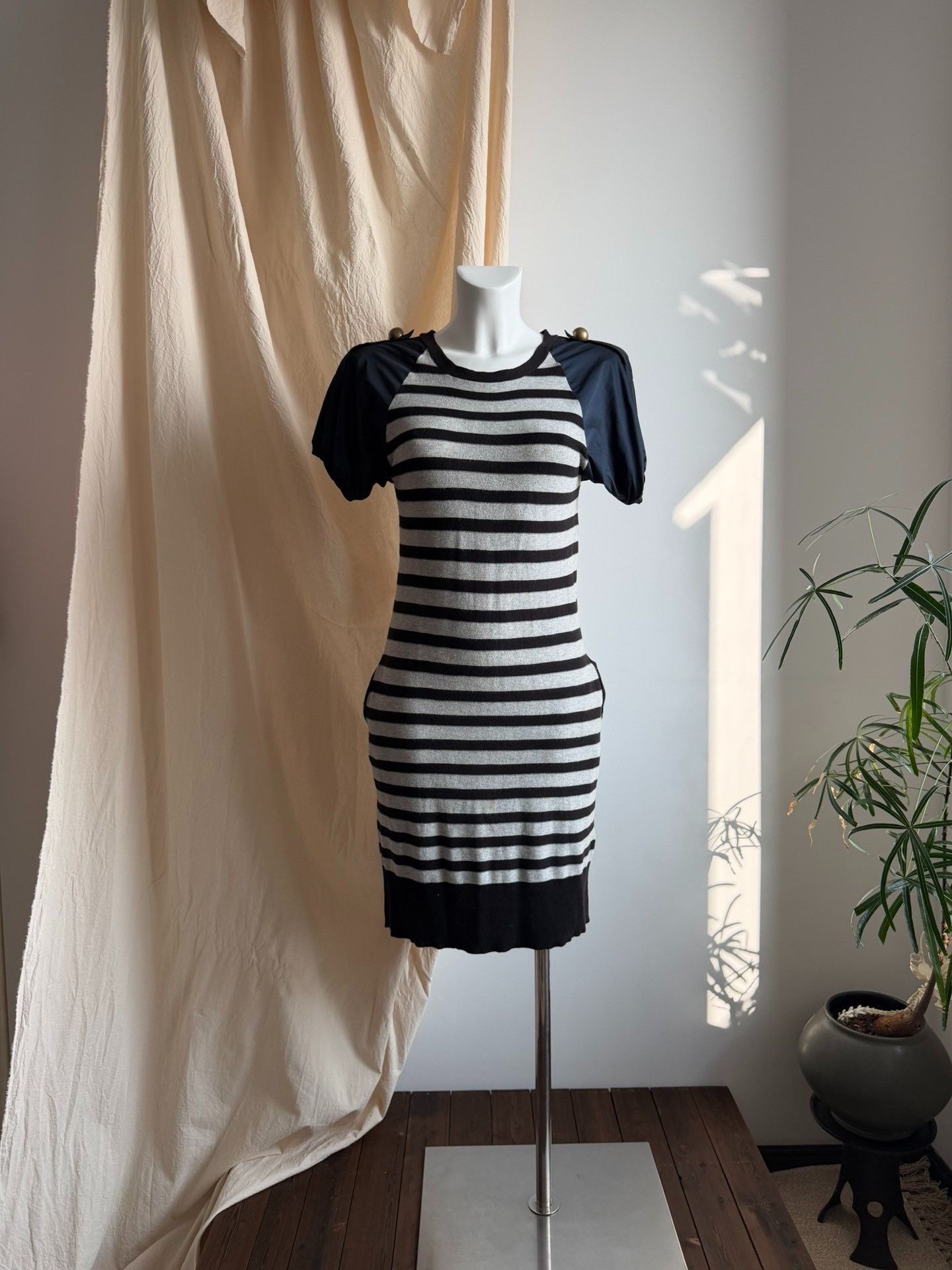 Lanvin LANVIN Striped Nautical Knit Dress Size M / US 6-8 / IT 42-44 - 1 Thumbnail