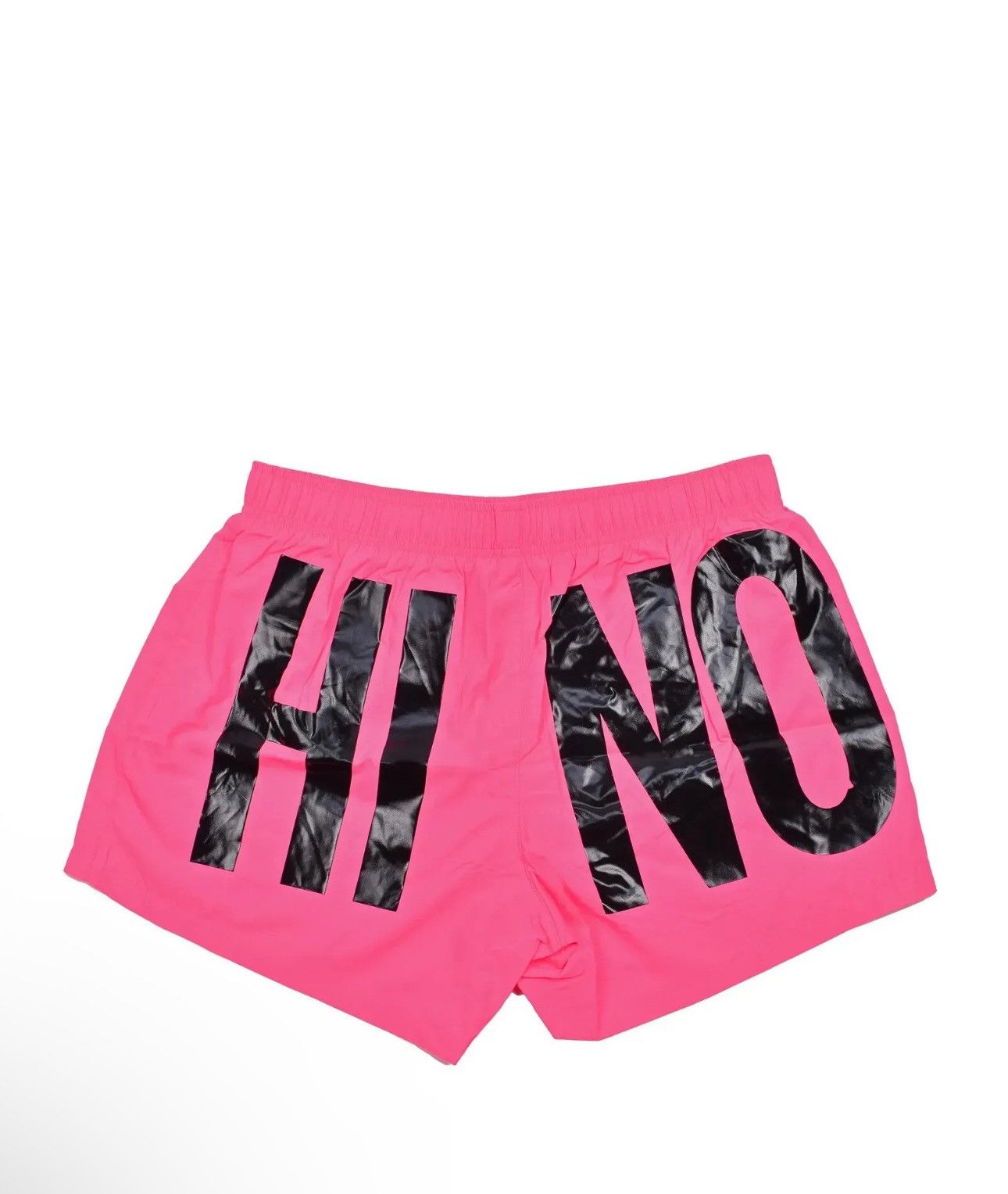 Moschino MOSCHINO MEN'S BLACK ON FUSCIA LOGO SWIM TRUNKS Size US 38 / EU 54 - 2 Thumbnail