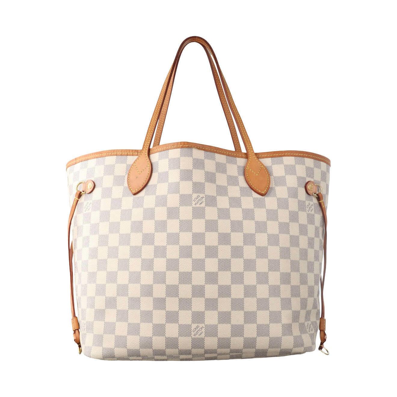 Louis Vuitton Louis Vuitton Damier Azur Neverfull MM with Pouch Size ONE SIZE - 4 Thumbnail