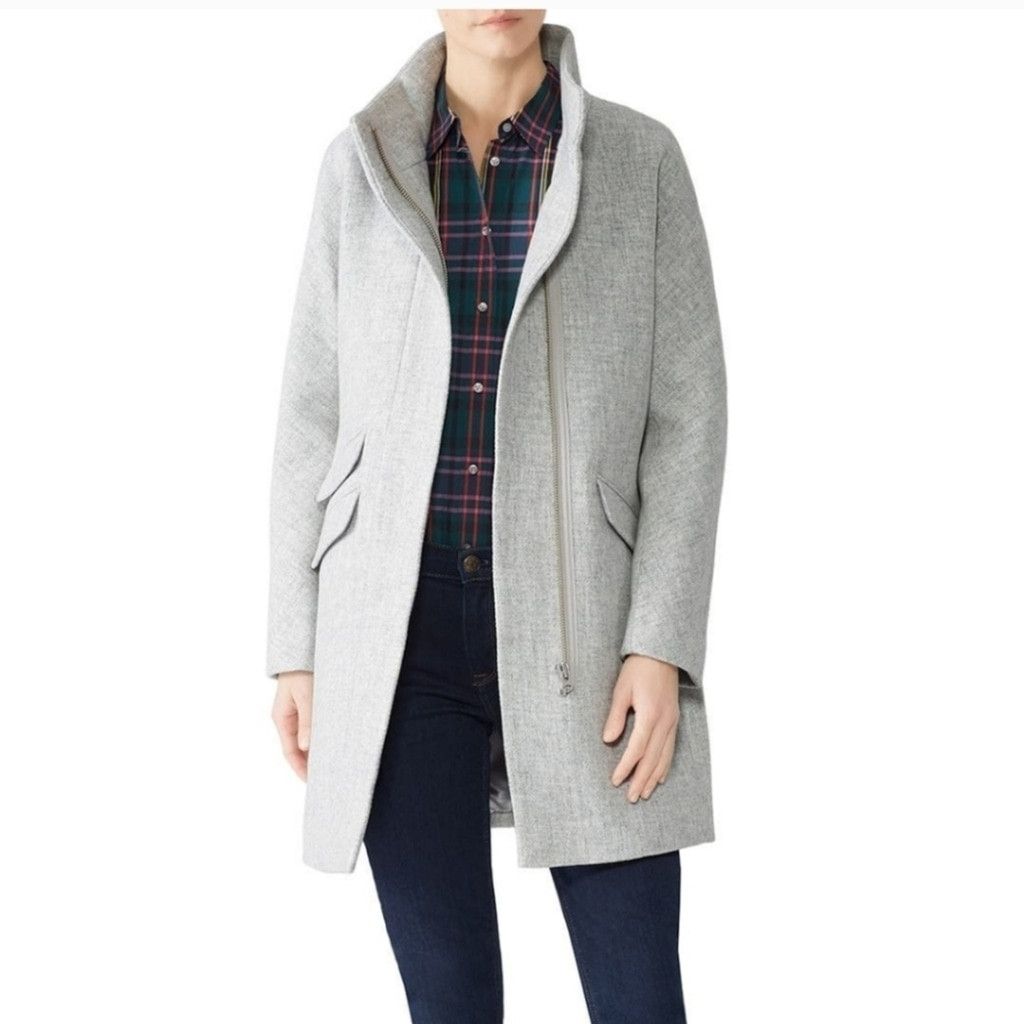 J.Crew J. Crew Gray Italian Wool Cocoon Jacket Size XS / US 0-2 / IT 36-38 - 3 Thumbnail