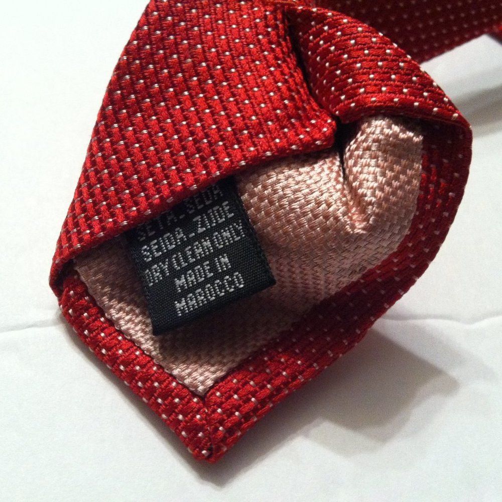 Thomas Pink THOMAS PINK MEN'S NEW RED 100%SILK TIE 3 1/2" X 56 3/4" Size ONE SIZE - 8 Thumbnail
