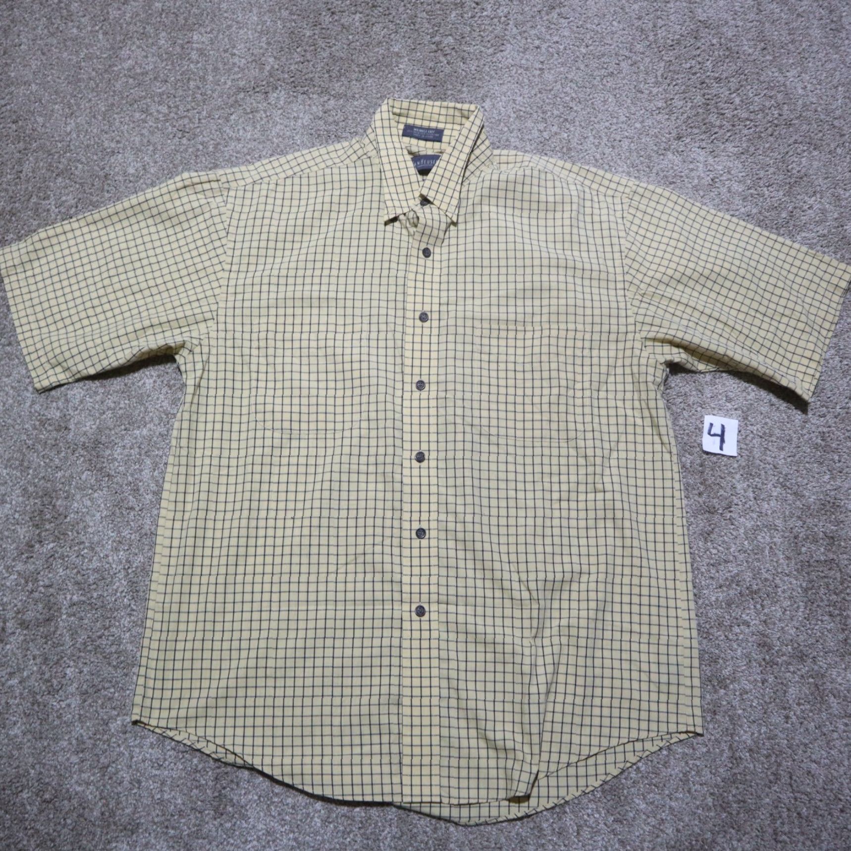 Van Heusen VAN HEUSEN Shirt Plaid Button-Down Long Sleeve Mens Size 15.5 M Medium Brown Size US M / EU 48-50 / 2 - 2 Thumbnail