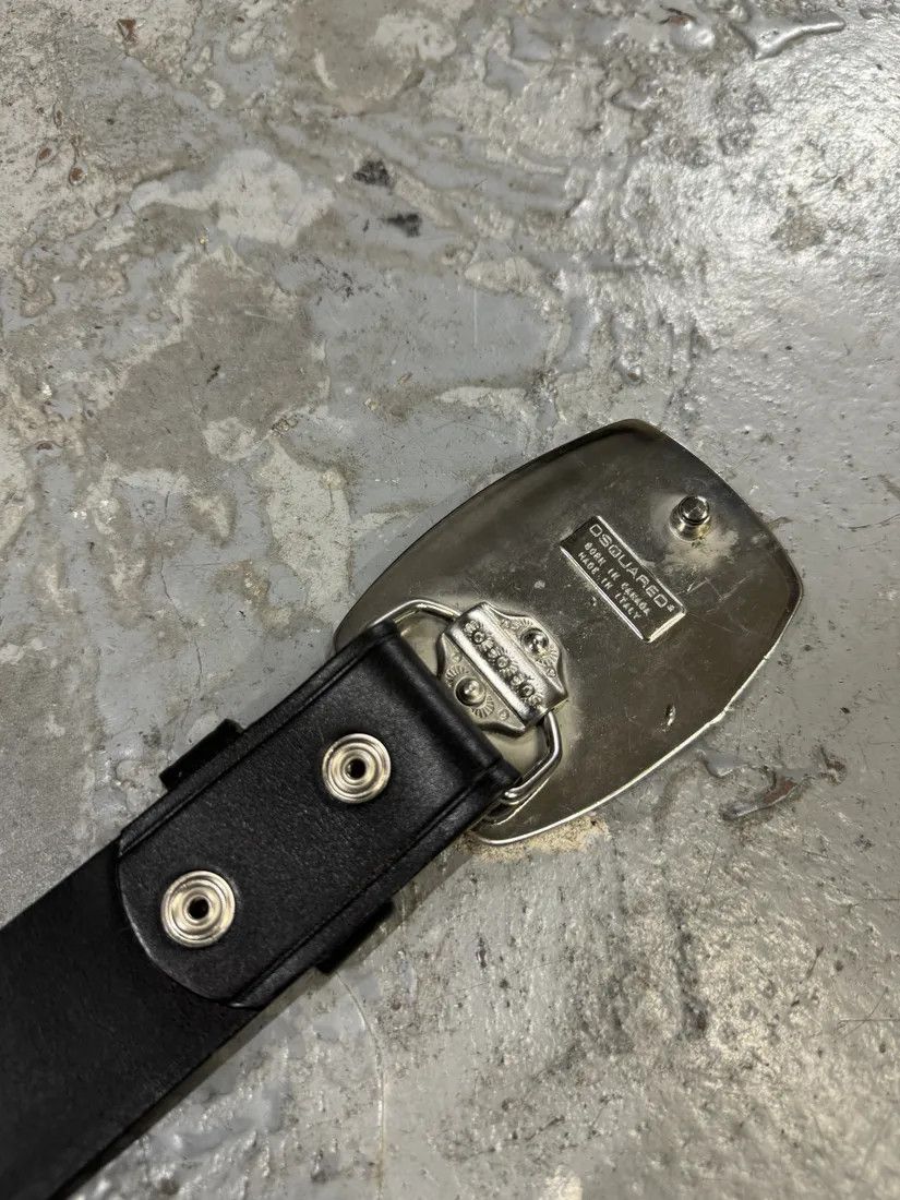 Designer × Dsquared2 × Vintage DSquared2 USA Relaxed Propaganda Leather Belt Size ONE SIZE - 7 Thumbnail