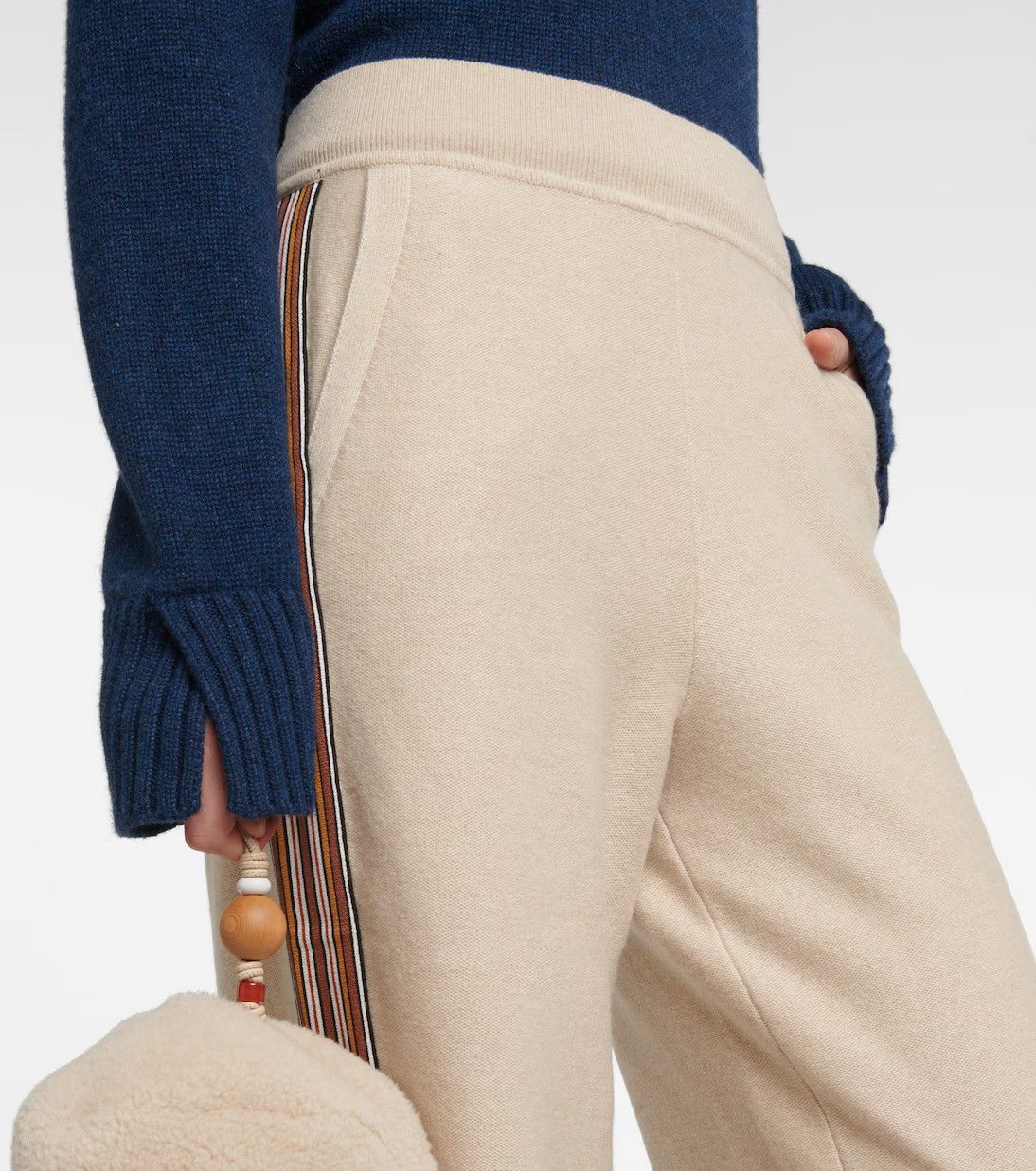 Loro Piana o1w1db10724 Suitcase Stripe Trousers in Ivory Size 26" / US 2 / IT 38 - 4 Thumbnail