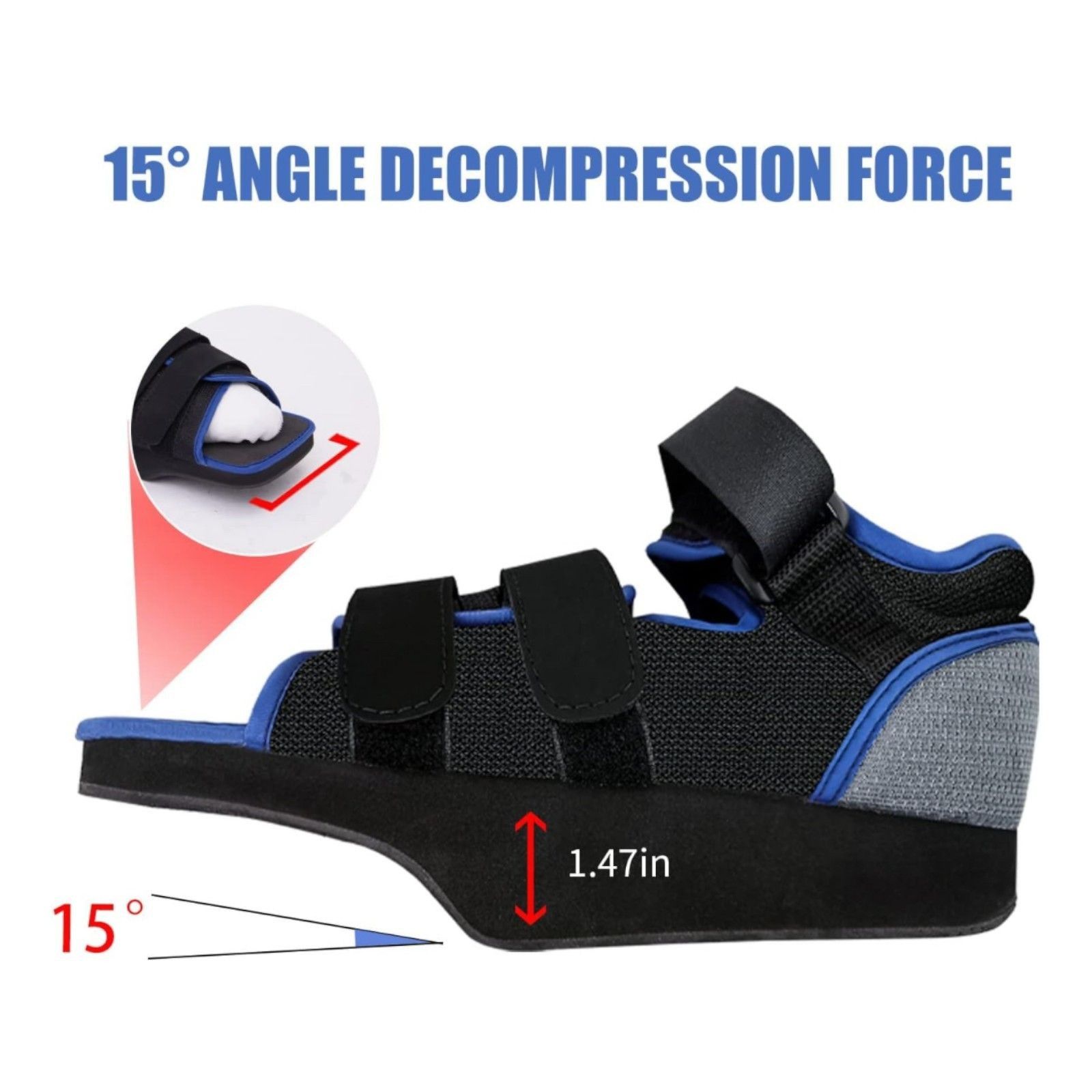 Other Post-Operative Shoes For Broken Toes - Black - Medium Size ONE SIZE - 15 Thumbnail