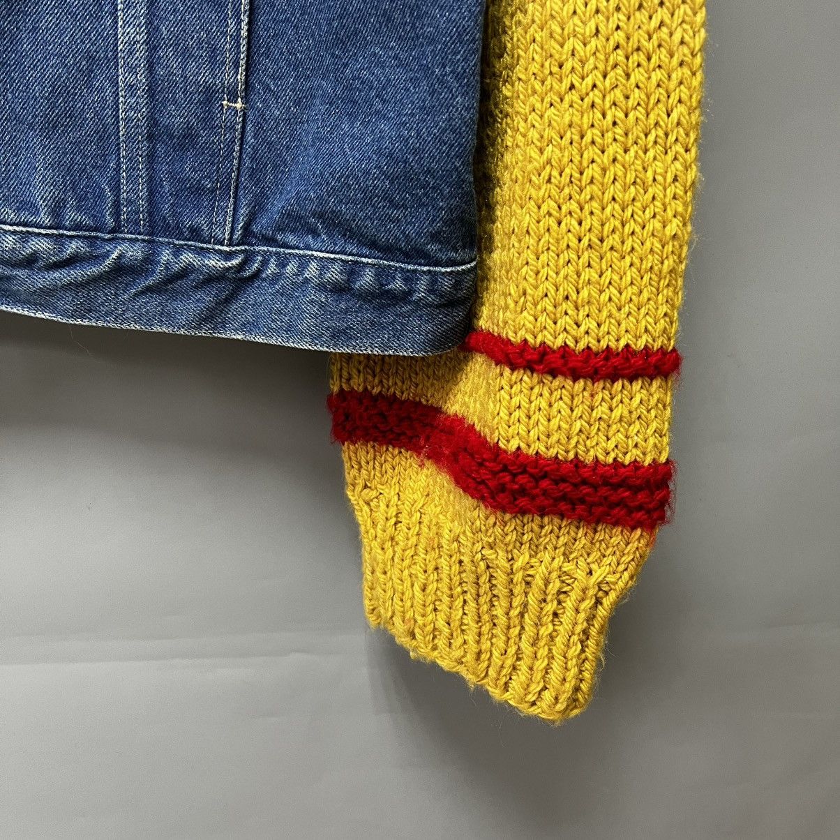 Marlboro × Vintage Vintage Marlboro Denim Jacket with sweater sleeve y2k Size US XL / EU 56 / 4 - 5 Thumbnail