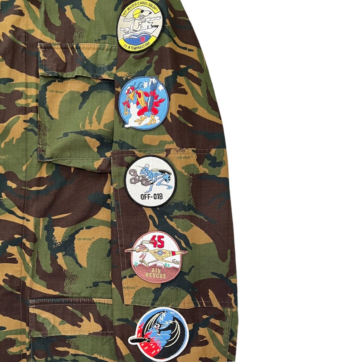 Off-White OFF-WHITE™ 2018SS Patchwork Camo Field Military Jacket Size US M / EU 48-50 / 2 - 3 Thumbnail