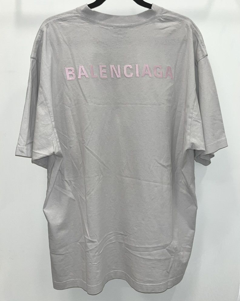 Balenciaga Balenciaga Back Medium Fit T-shirt Dirty White / Baby Pink Size US M / EU 48-50 / 2 - 3 Thumbnail