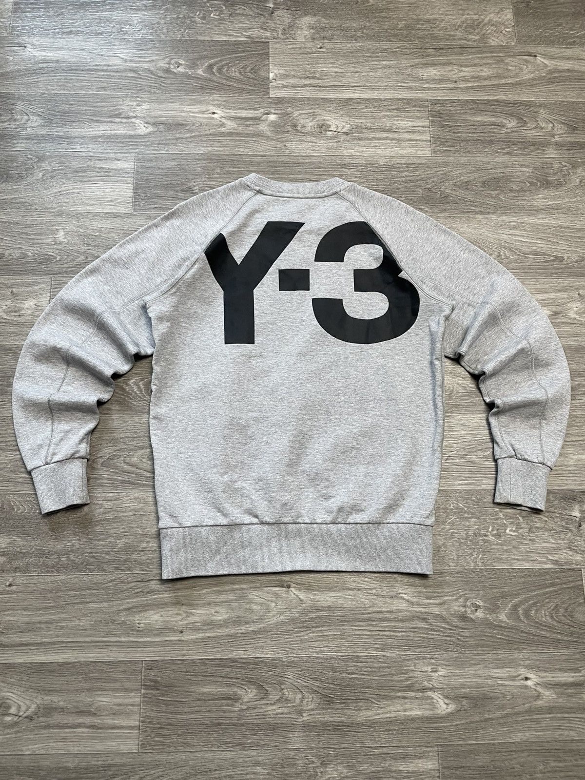 Yohji Yamamoto Yohji Yamamoto x Adidas Y-3 Big Logo Gray Sweatshirt Size US M / EU 48-50 / 2 - 1 Thumbnail