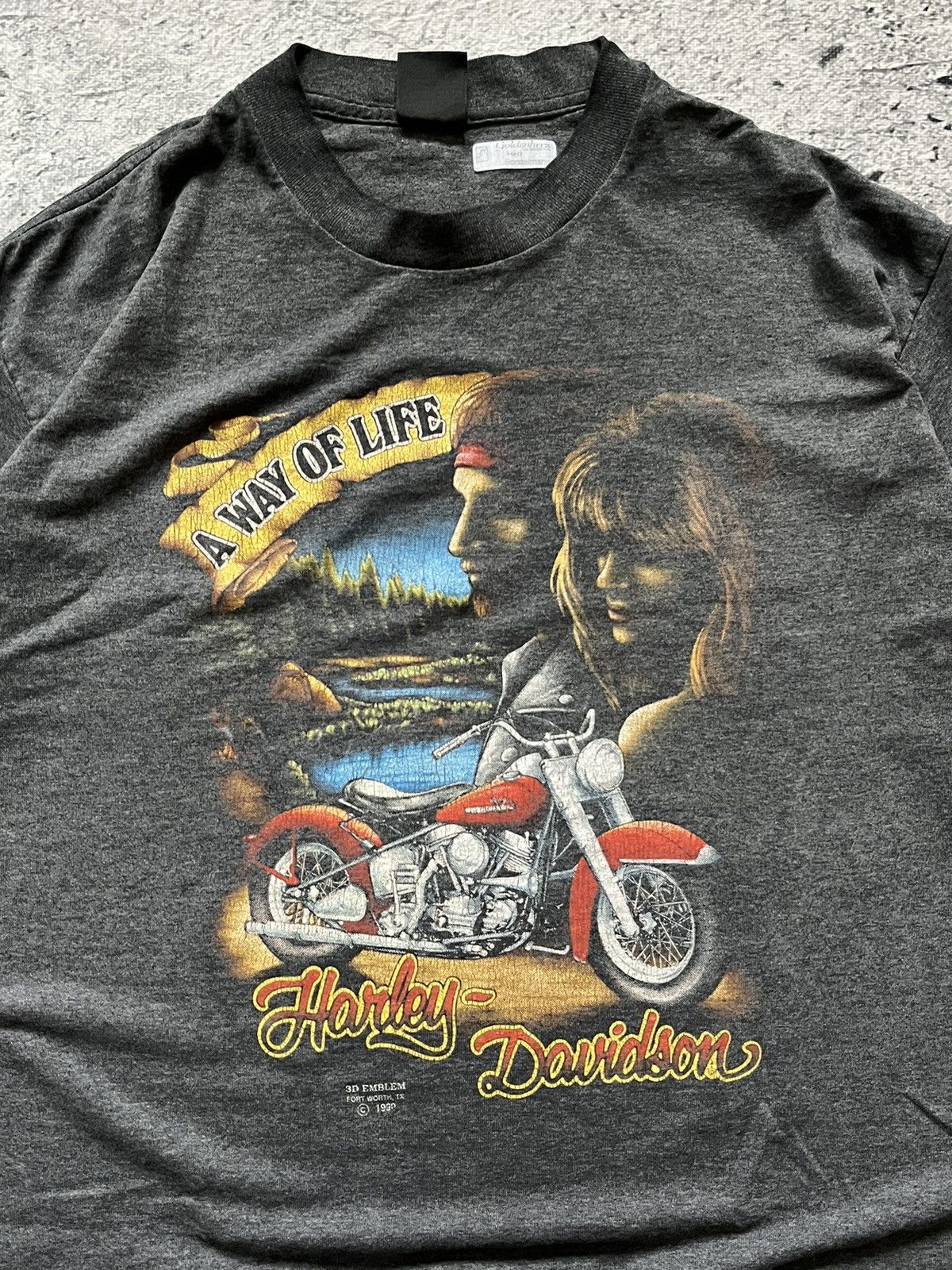 3D Emblem Harley Davidson - 1990 A Way of Life t-shirt