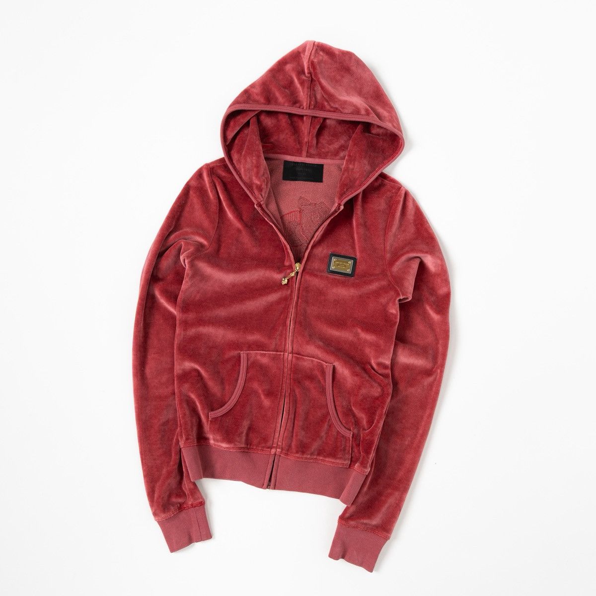 Philipp Plein Philipp Plein Women Luxury Velour Hoodie Full Zip Skull Logo Size S / US 4 / IT 40 - 1 Thumbnail