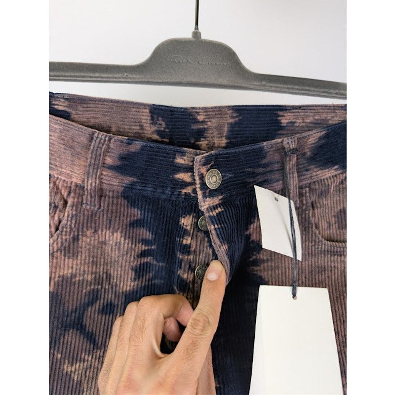 Gucci o1rshd1 Bleached Cotton Corduroy Tapered Denim Pants in Blue Size US 33 - 7 Thumbnail