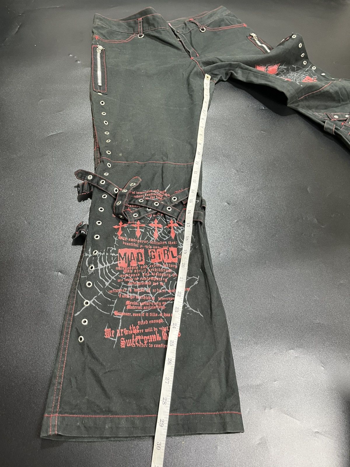 If Six Was Nine Japanese Flare Mad punk bondage Size US 31 - 15 Thumbnail
