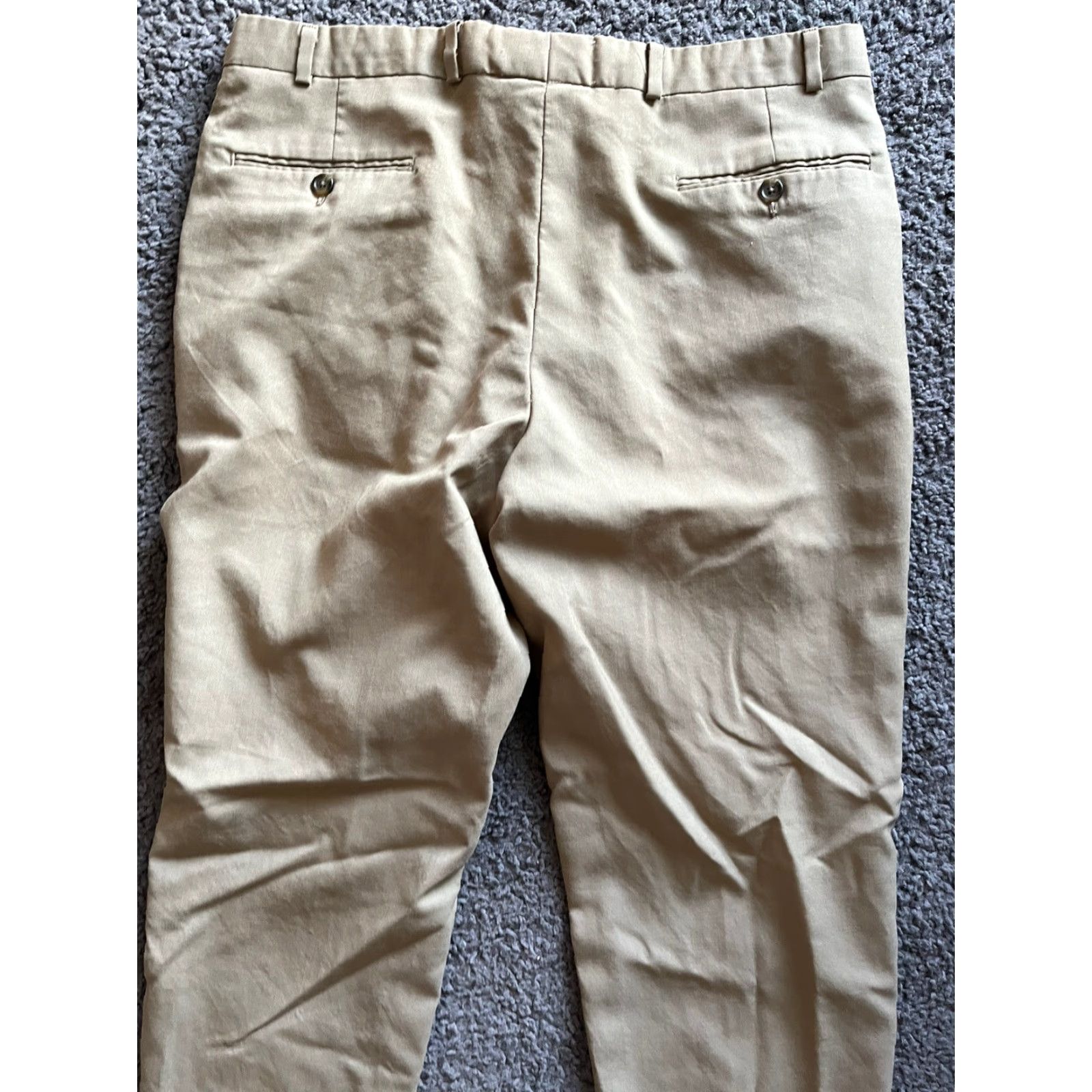 Ralph Lauren VINTAGE Lauren Ralph Lauren Dress Pants Mens Khaki Beige Super 100s 36x27 Adult Regular Straight Front Beige Pants Men Size US 36 / EU 52 - 4 Thumbnail