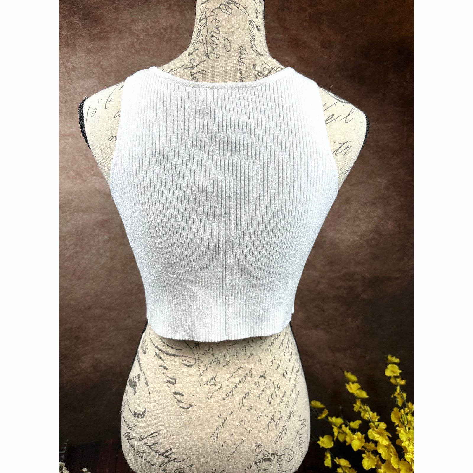 Other Lita by Ciara True Rib Crop Top - White - size M Size M / US 6-8 / IT 42-44 - 8 Thumbnail