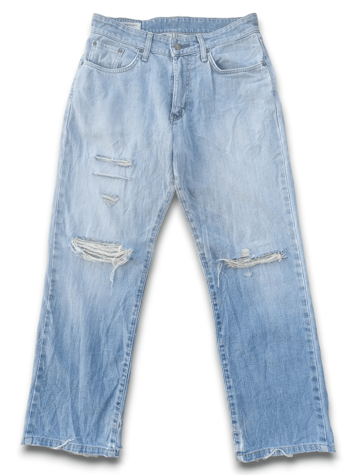 Edwin × Japanese Brand SALES🔥Vintage Japanese Edwin Blue Wash Distress Loose Jeans Size US 30 / EU 46 - 1 Thumbnail
