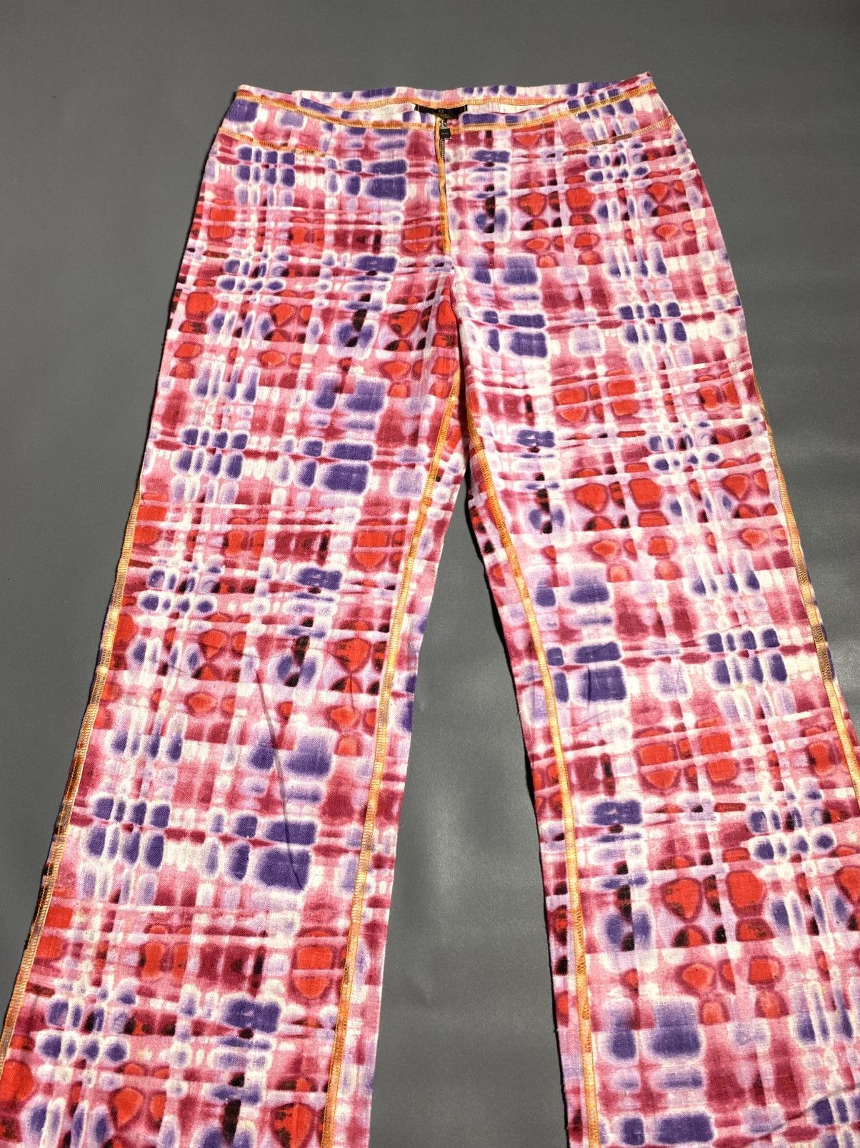 Fendi Vintage FENDI Multi Colour linen Pants Size 32" / US 10 / IT 46 - 2 Thumbnail