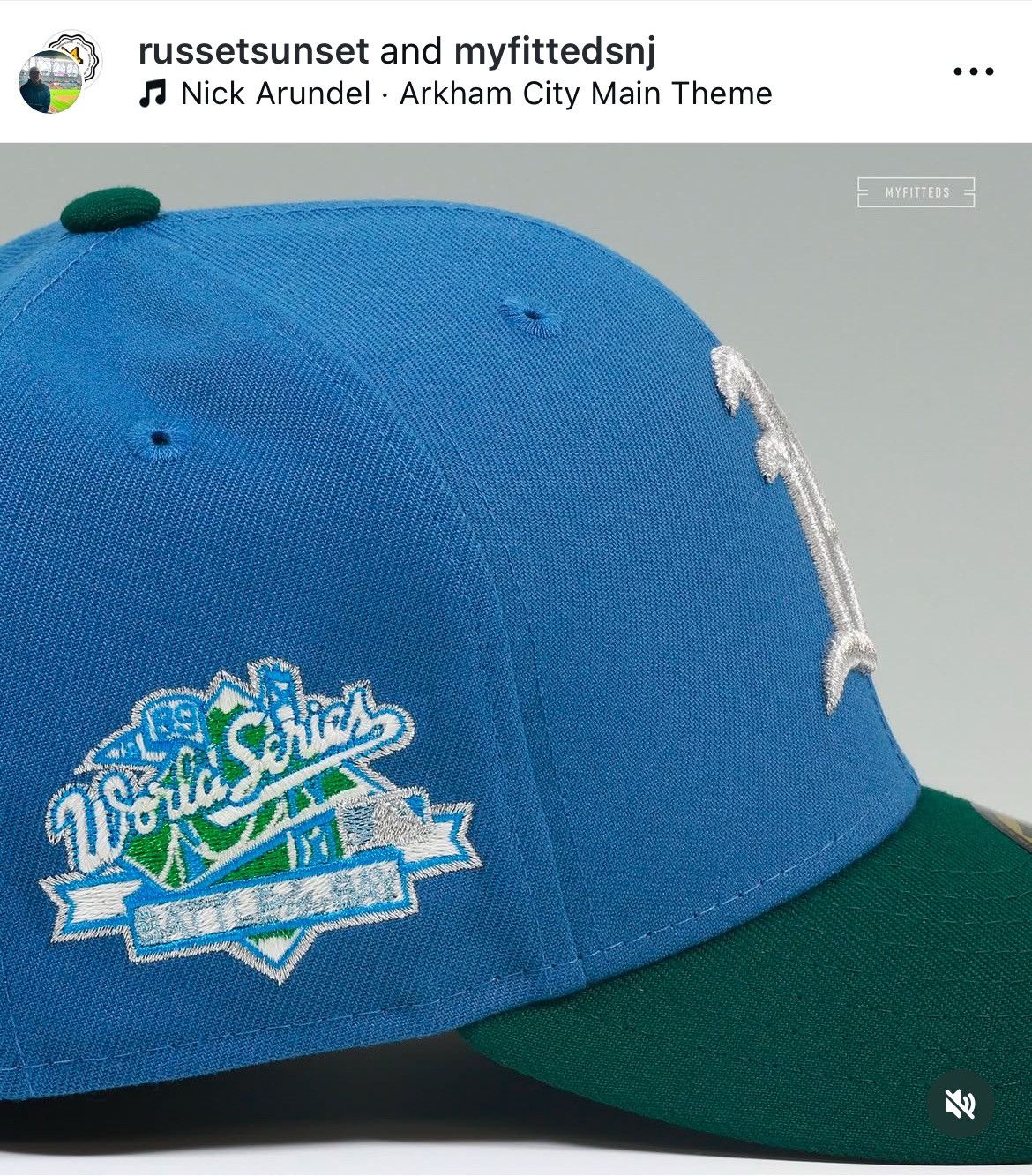 MyFitteds 7 1/4 OAKLAND ATHLETICS 1989 BATTLE OF THE BAY ARKHAM ASYLUM Size ONE SIZE - 4 Thumbnail