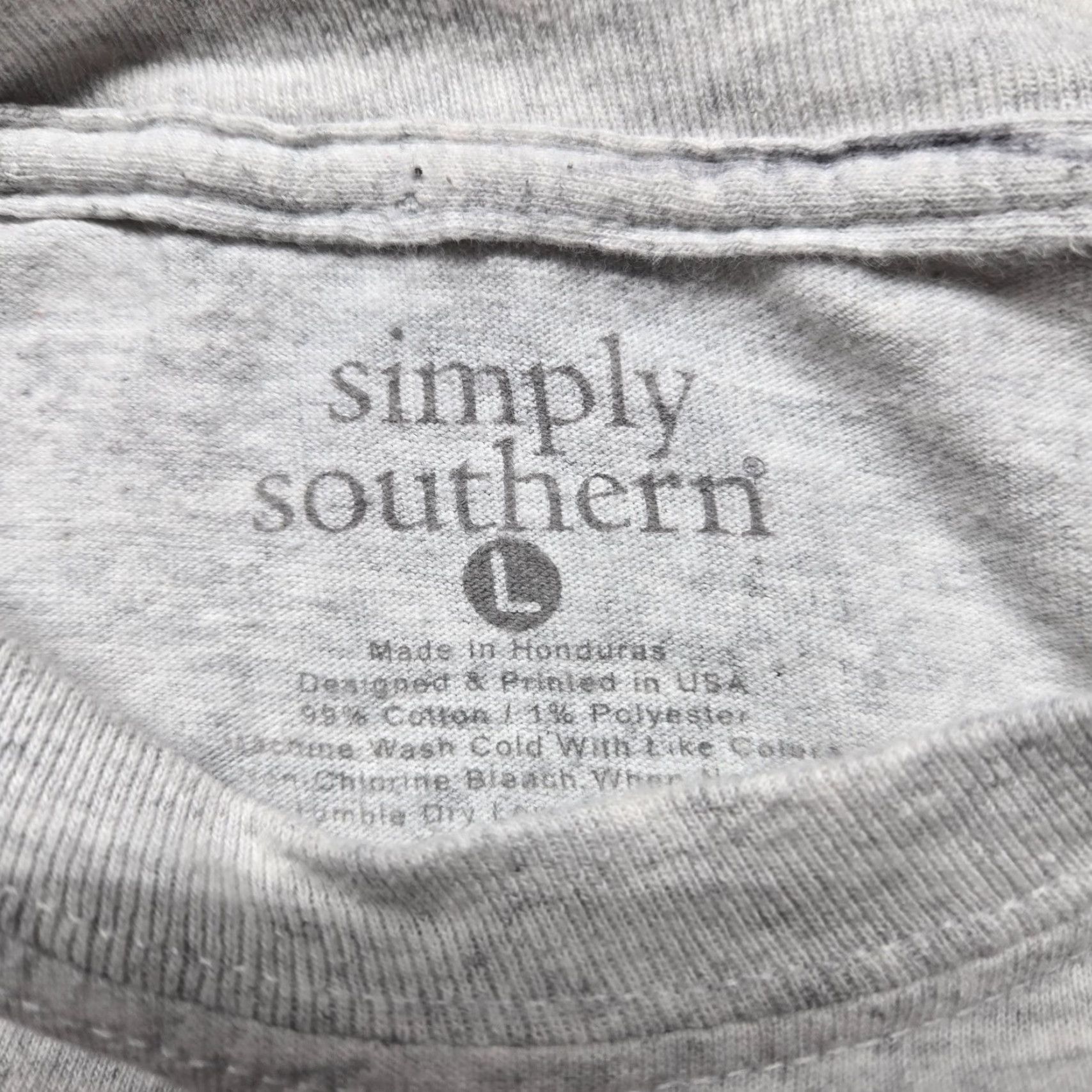 Vintage Simply Southern Shirt Long Sleeve Adult L Gray Graphic T-Shirt - Women - Spring, Fall - Basic Casual Tee Size L / US 10 / IT 46 - 6 Thumbnail