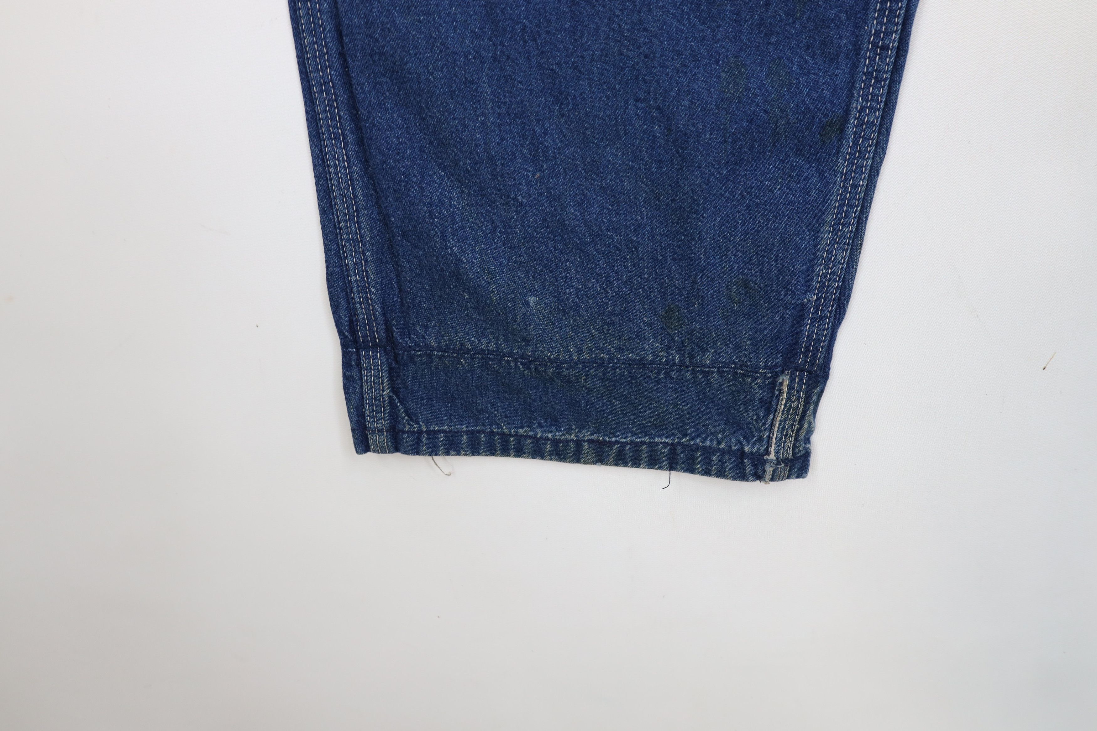 Carhartt Vintage 90s Carhartt Wide Leg Dungaree Denim Jeans USA Blue Size US 38 / EU 54 - 6 Thumbnail
