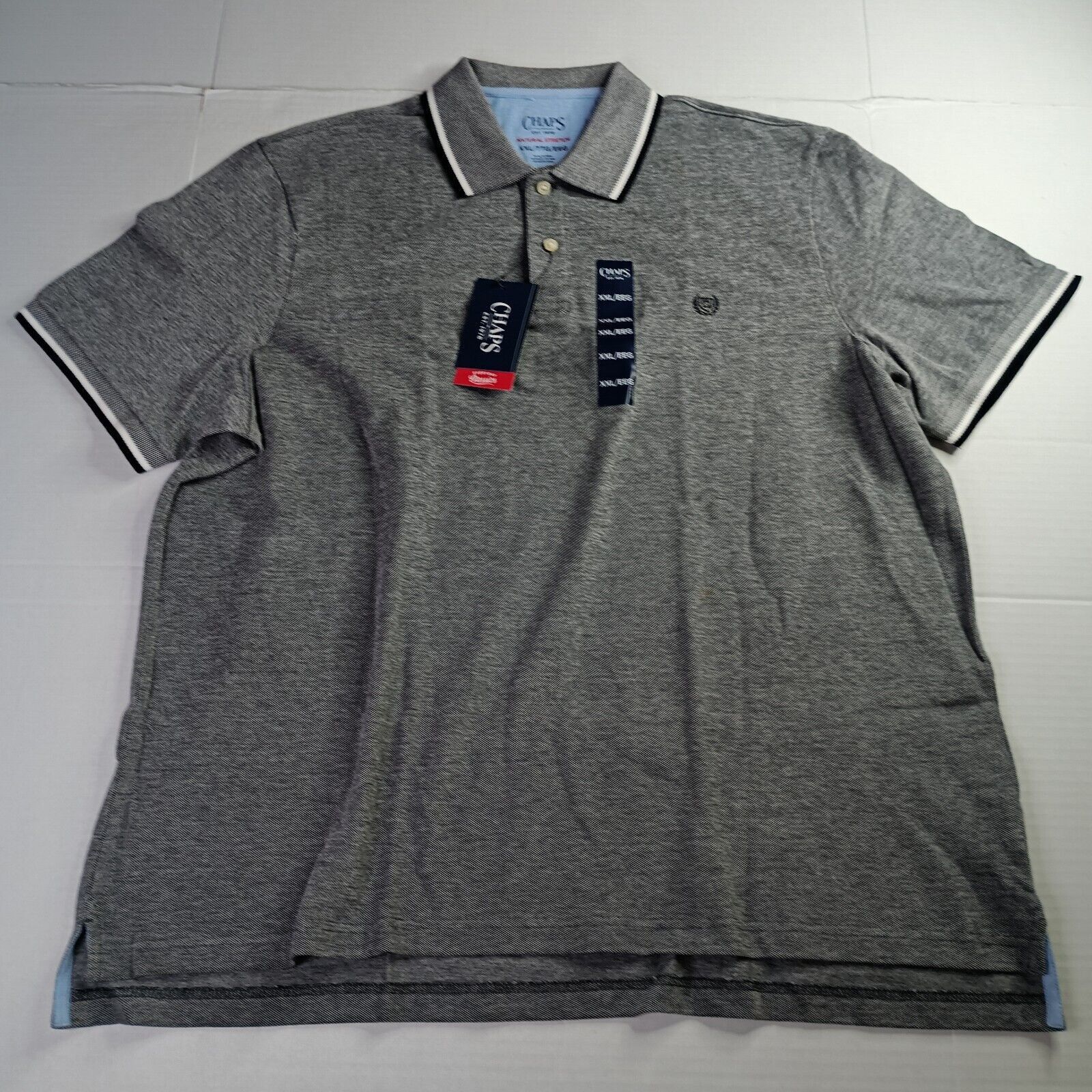 Chaps Chaps Polo Shirt Men's 2XL XXL Gray Black Natural Stretch Size US XXL / EU 58 / 5 - 1 Thumbnail