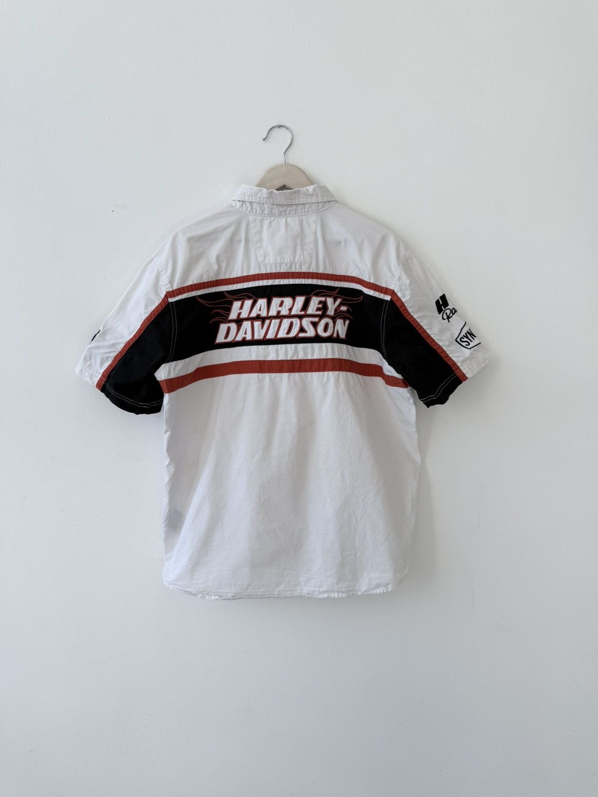 Harley Davidson Vintage Harley Davidson Racing Shirt Embroidered Spellout Size US L / EU 52-54 / 3 - 5 Thumbnail
