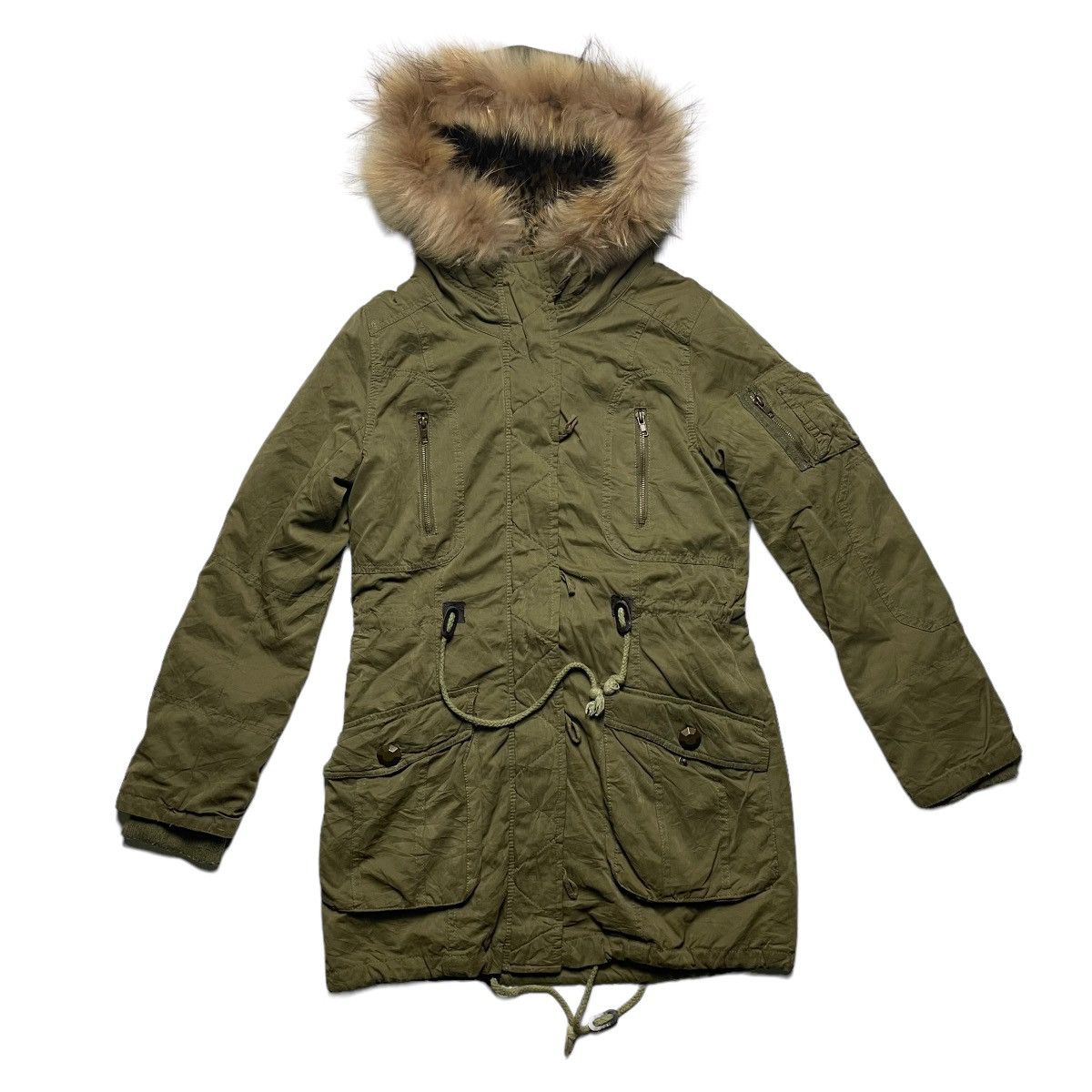 If Six Was Nine 🇯🇵 INGNI LEOPARD FUR SHERPA MULTIPOCKET HOODIE PARKA JACKET Size M / US 6-8 / IT 42-44 - 2 Thumbnail